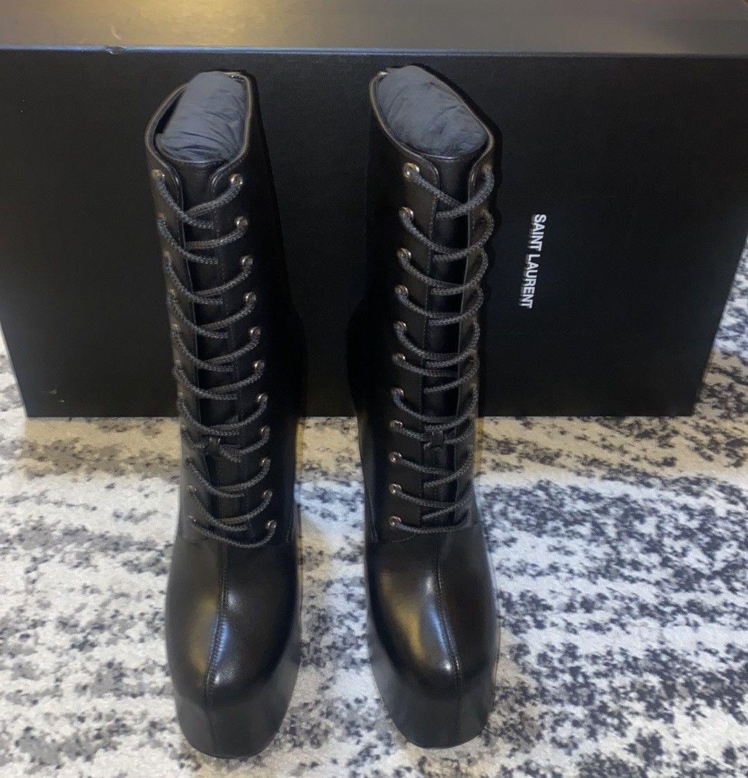 Saint Laurent Paris Saint Laurent Cherry Lace-up Platform Bootie size 39 Size US 9 / IT 39 - 2 Thumbnail