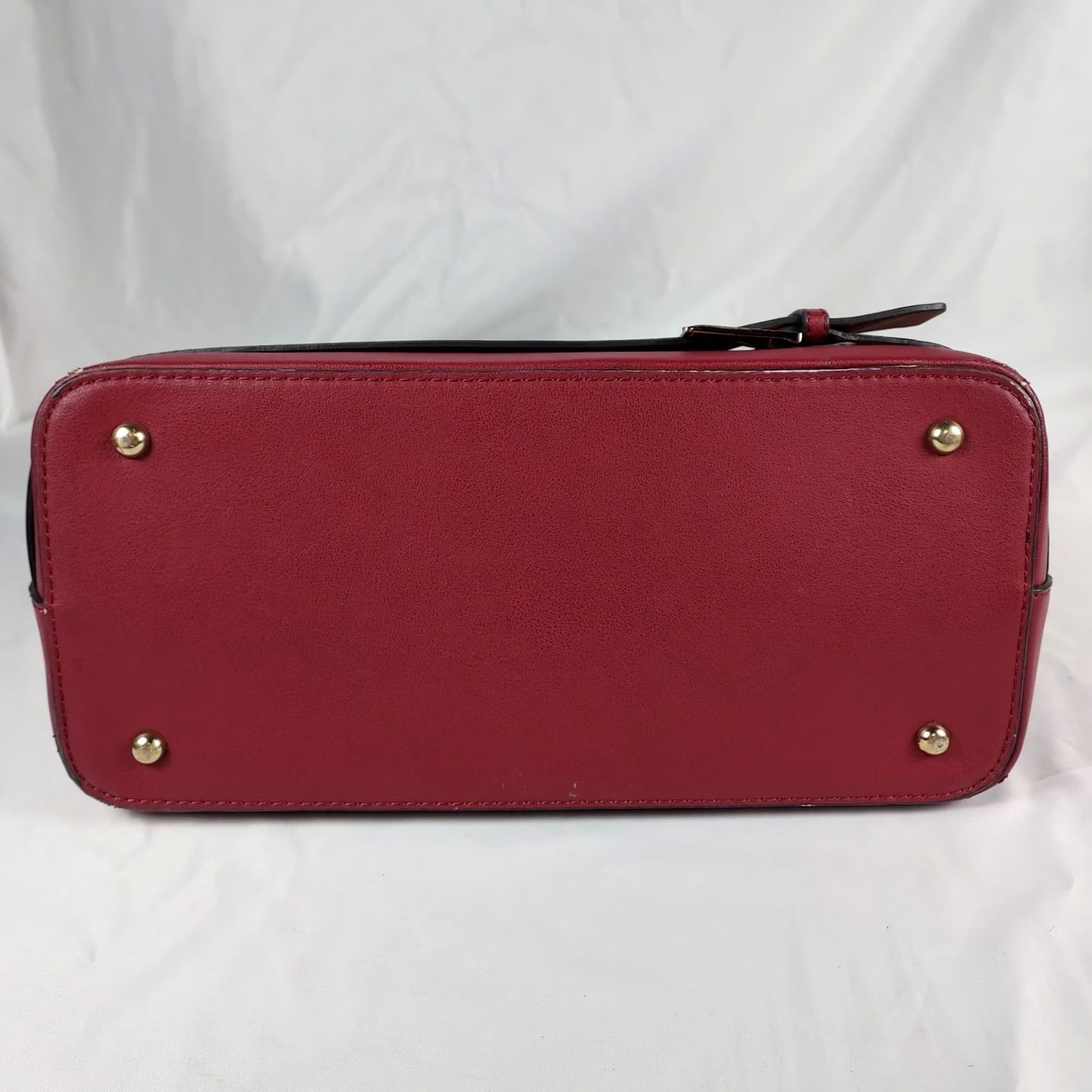 Vintage Dasein Red Buckle Tote Handbag Women Faux Leather Shoulder Bag Women Size ONE SIZE - 5 Thumbnail