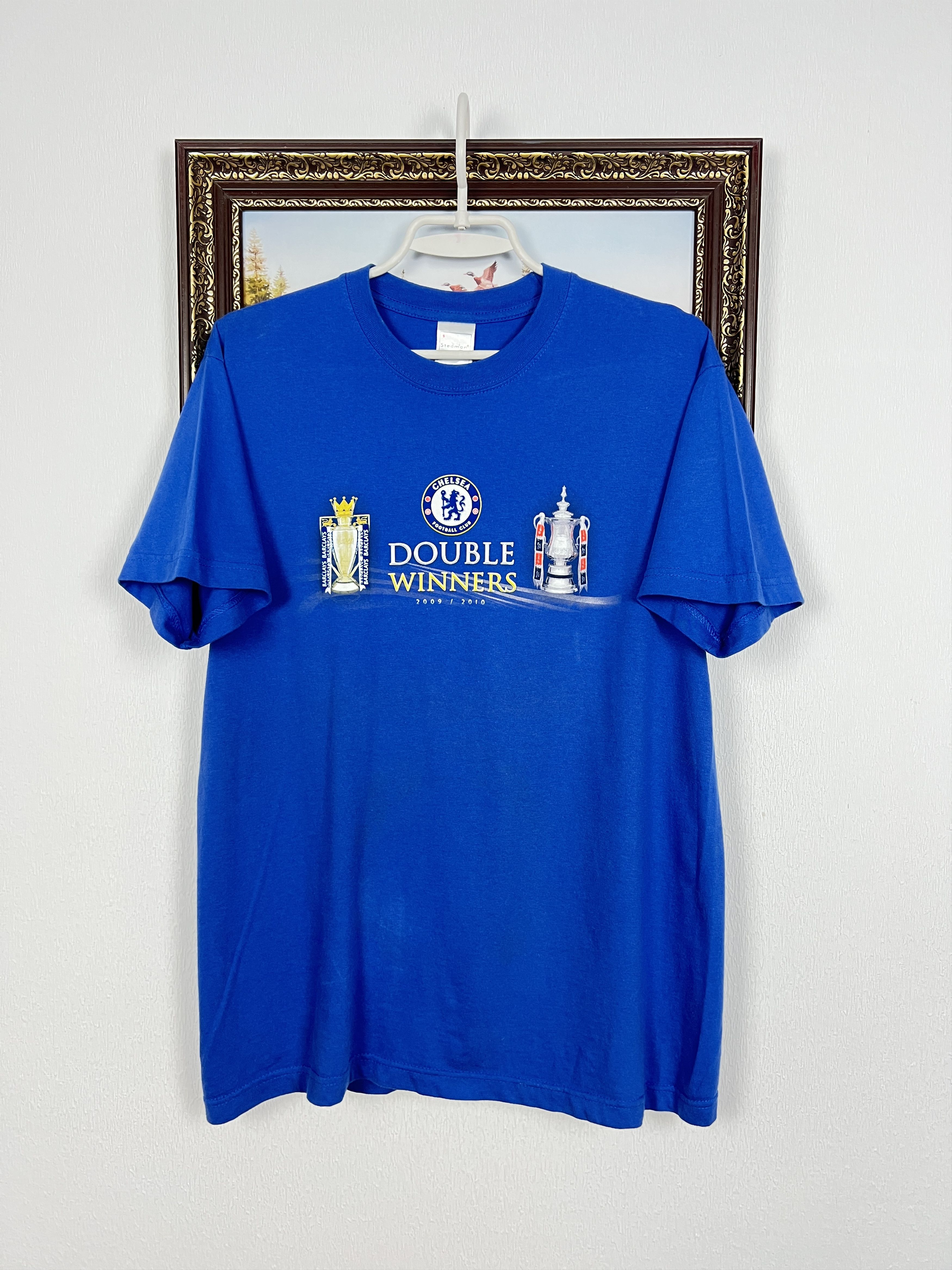 Vintage Chelsea 2009 Double Winners Football Shirt Soccer Tee Size US S / EU 44-46 / 1 - 1 Thumbnail