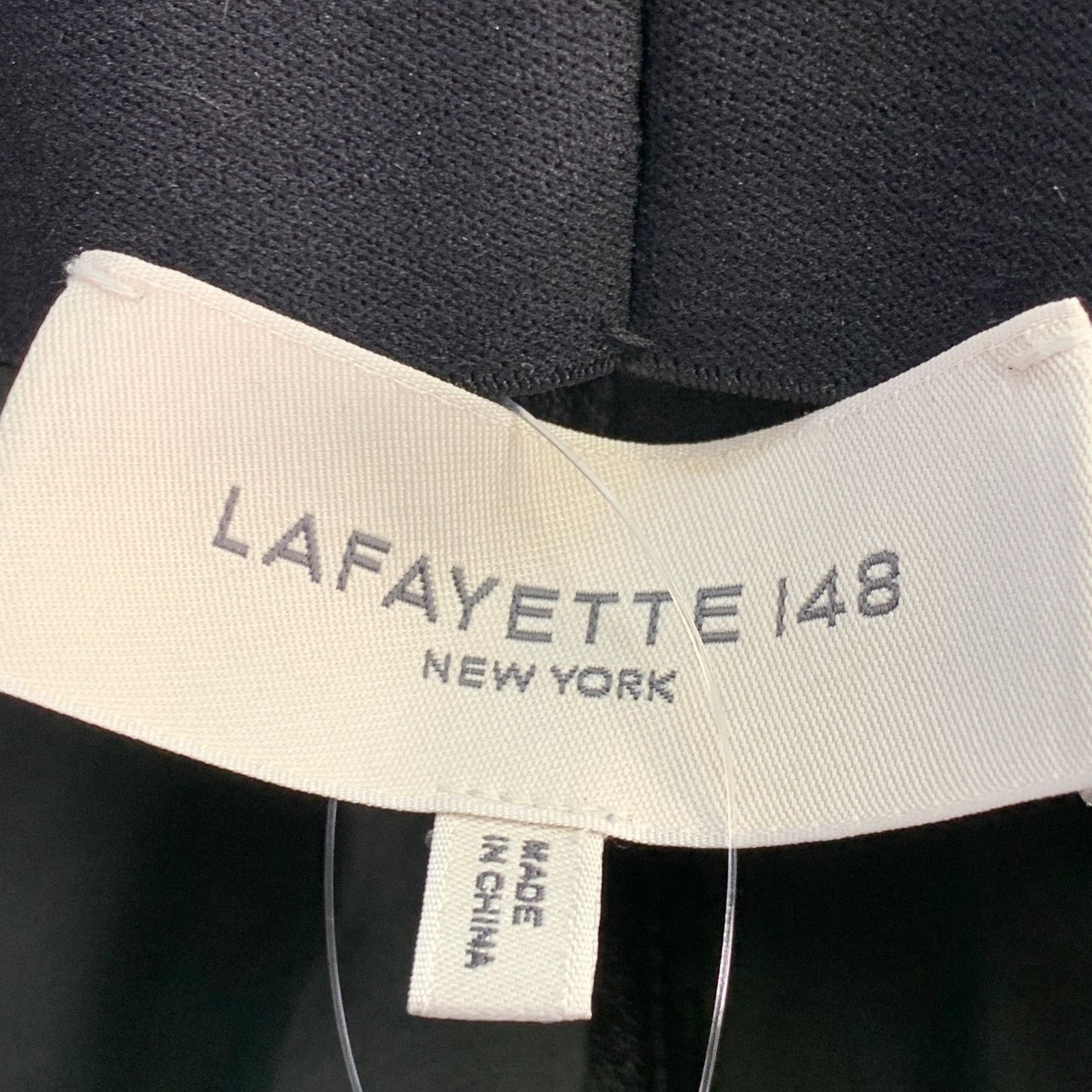 Lafayette 148 Greenwich Black Leather Lambskin Leggings Casual Pants Size 34" / US 12 / IT 48 - 4 Thumbnail