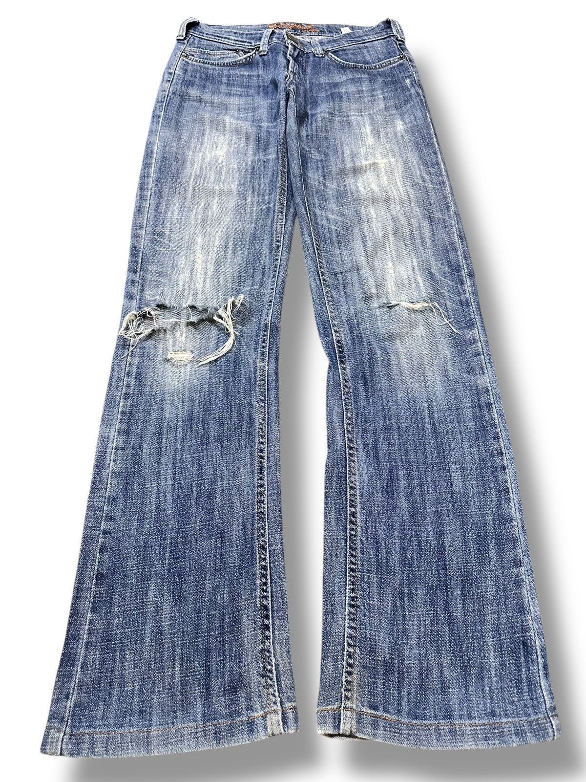 Japanese Brand Distressed Vintage Jeans Flare Style With Faded Wash Size US 28 / EU 44 - 1 Thumbnail