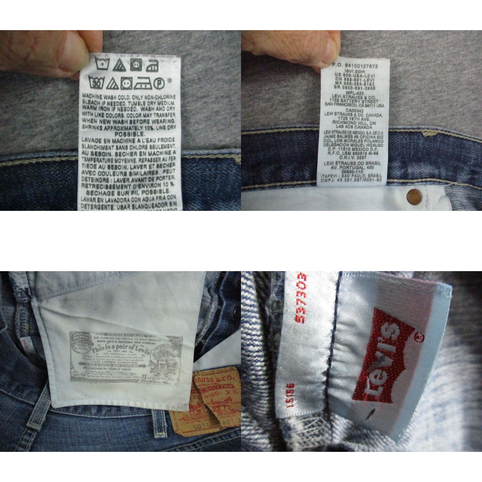 Levi's Levi's 501xx Jeans Button Fly Straight Medium Wash Blue Mens 40x32 Regular Jeans Size US 38 / EU 54 - 9 Thumbnail