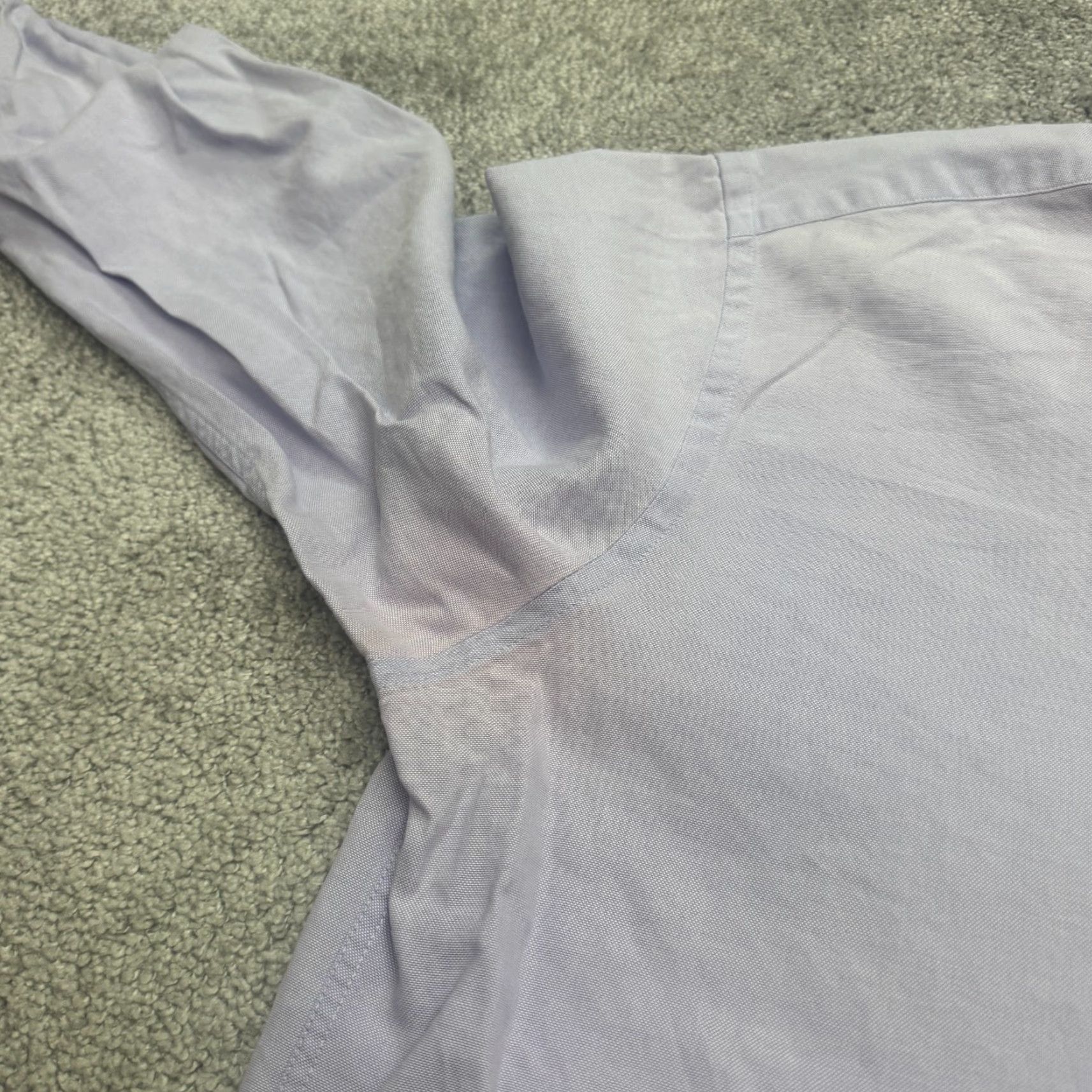Vintage Strong Purple Cotton Dress Shirt Men Large 16.5 Long Sleeve Business Casual Classic Size 42R - 5 Thumbnail