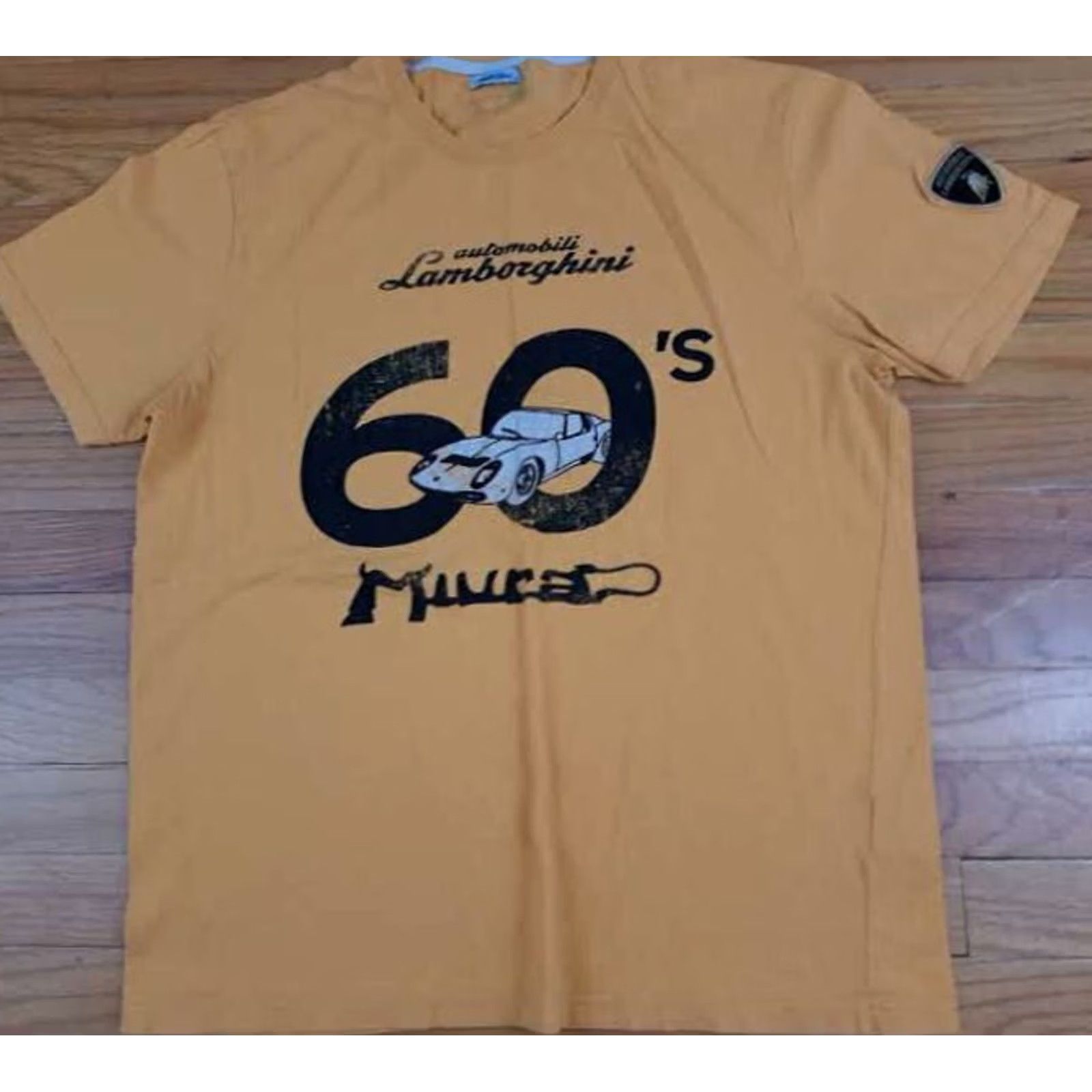 Lamborghini VINTAGE Lamborghini T-Shirt XL Unisex Adults Short Sleeve Yellow 60s Miura 60's Cotton Mens Womens Size US XL / EU 56 / 4 - 2 Thumbnail
