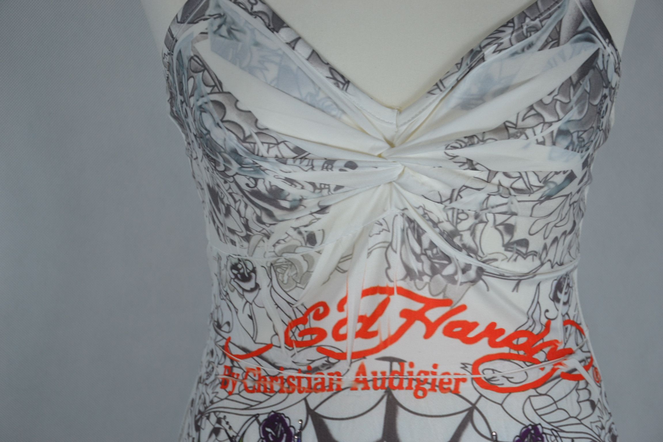 Christian Audigier Ed Hardy & Christian Audigier Mini Dress Vintage Print Rare Size M / US 6-8 / IT 42-44 - 3 Thumbnail