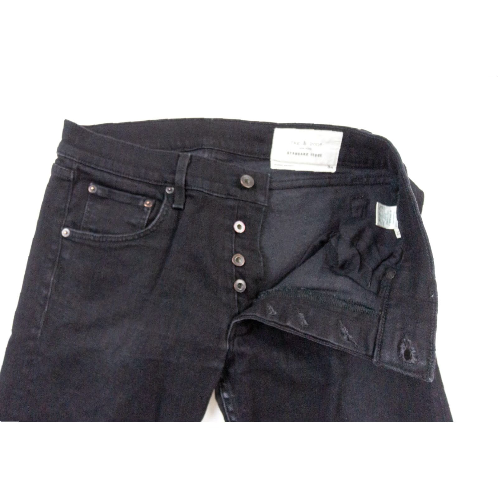 Rag & Bone Rag & Bone Men's Super Skinny Jeans 34 Black Denim Pants Regular Fit Size US 34 / EU 50 - 3 Thumbnail
