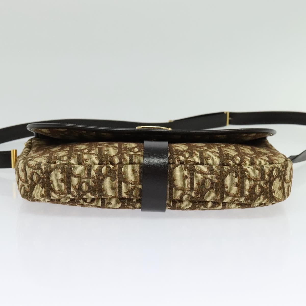 Dior DIOR Trotter Canvas Shoulder Bag Brown Gold Size ONE SIZE - 9 Thumbnail