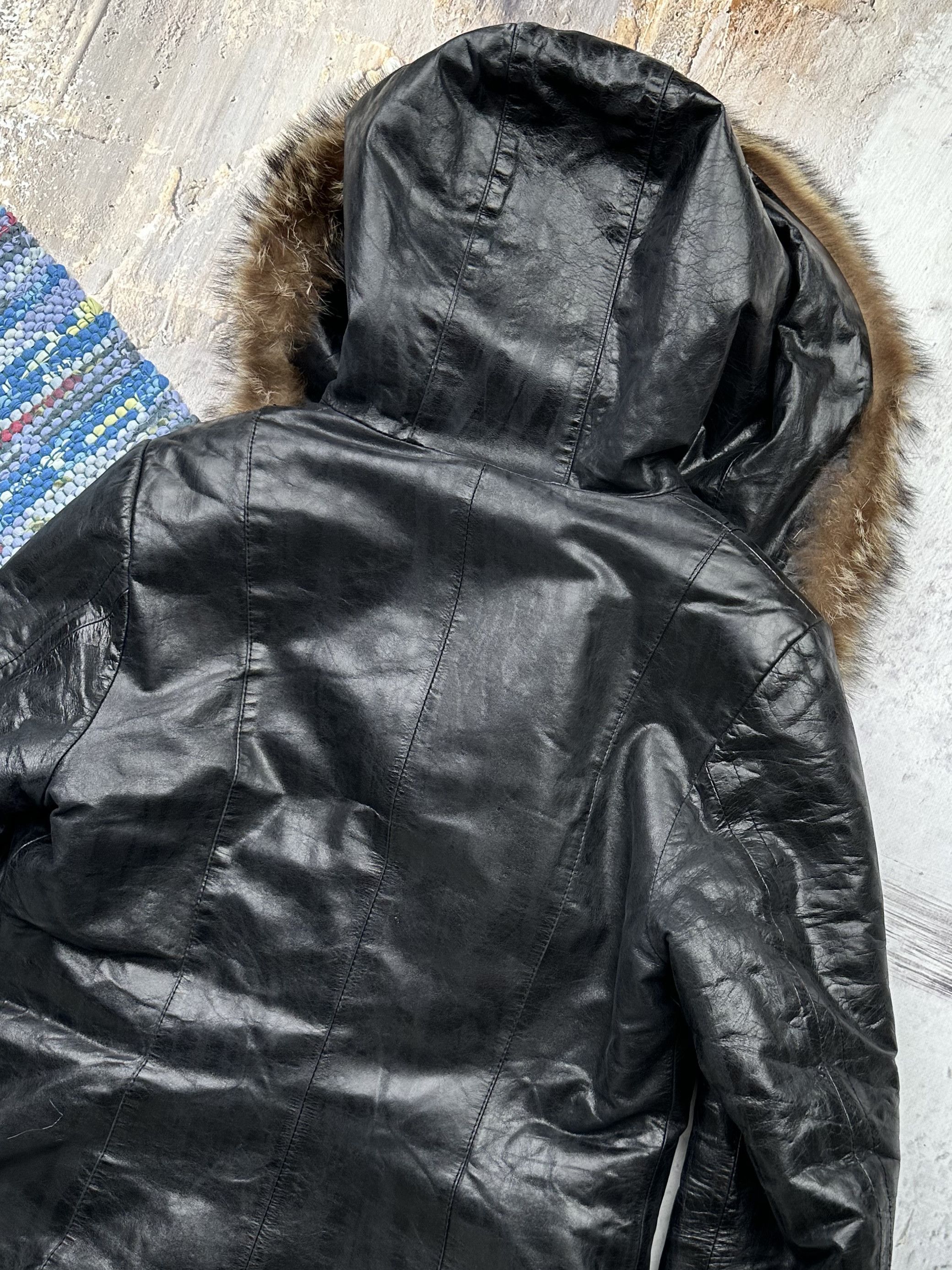 Vintage Vintage Leather Coat With Real Fur Details A96(481)D15 Size S / US 4 / IT 40 - 10 Thumbnail