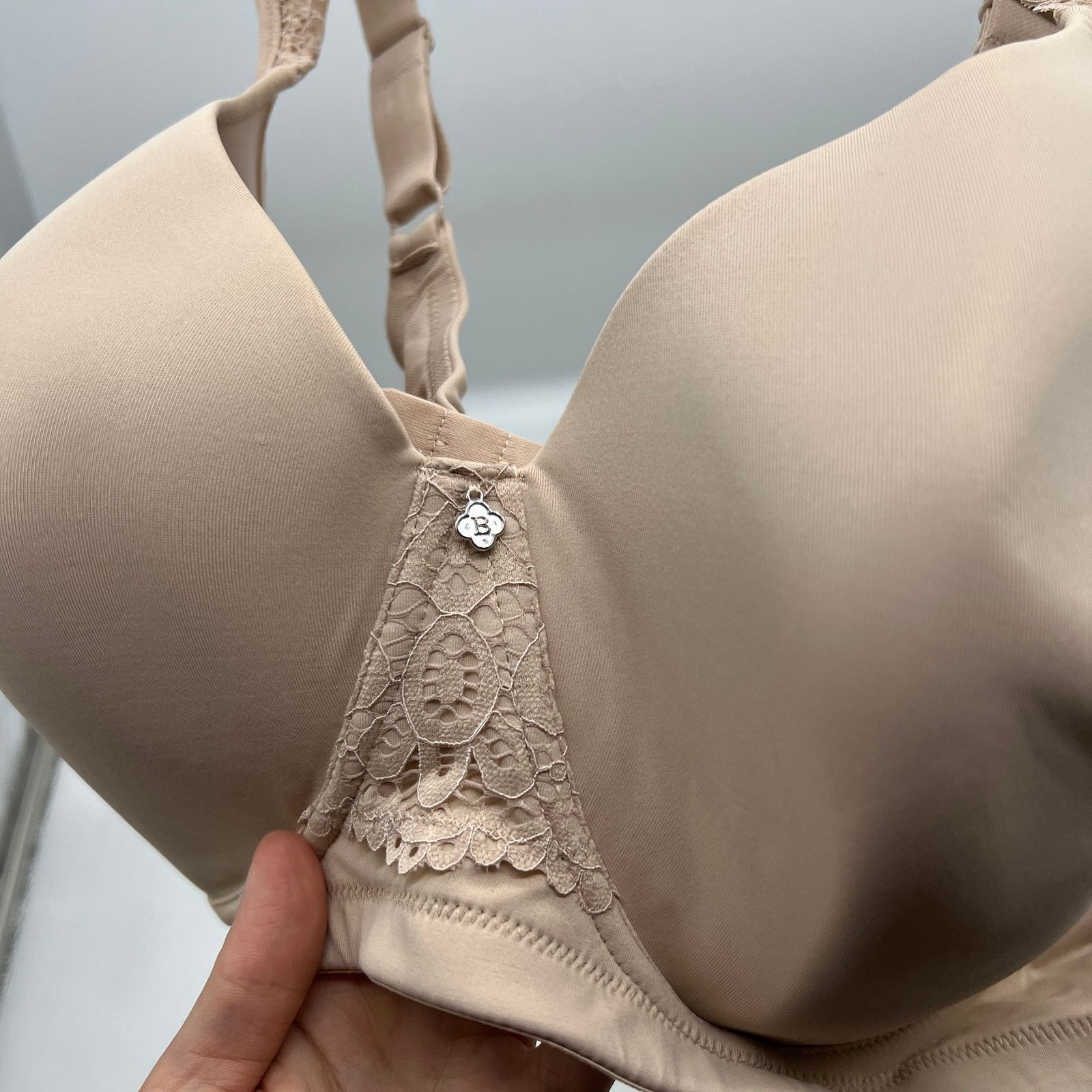 Other Breezies Luxe Lace Wirefree T-Shirt Bra Sunbeige 44 C Size M / US 6-8 / IT 42-44 - 3 Thumbnail
