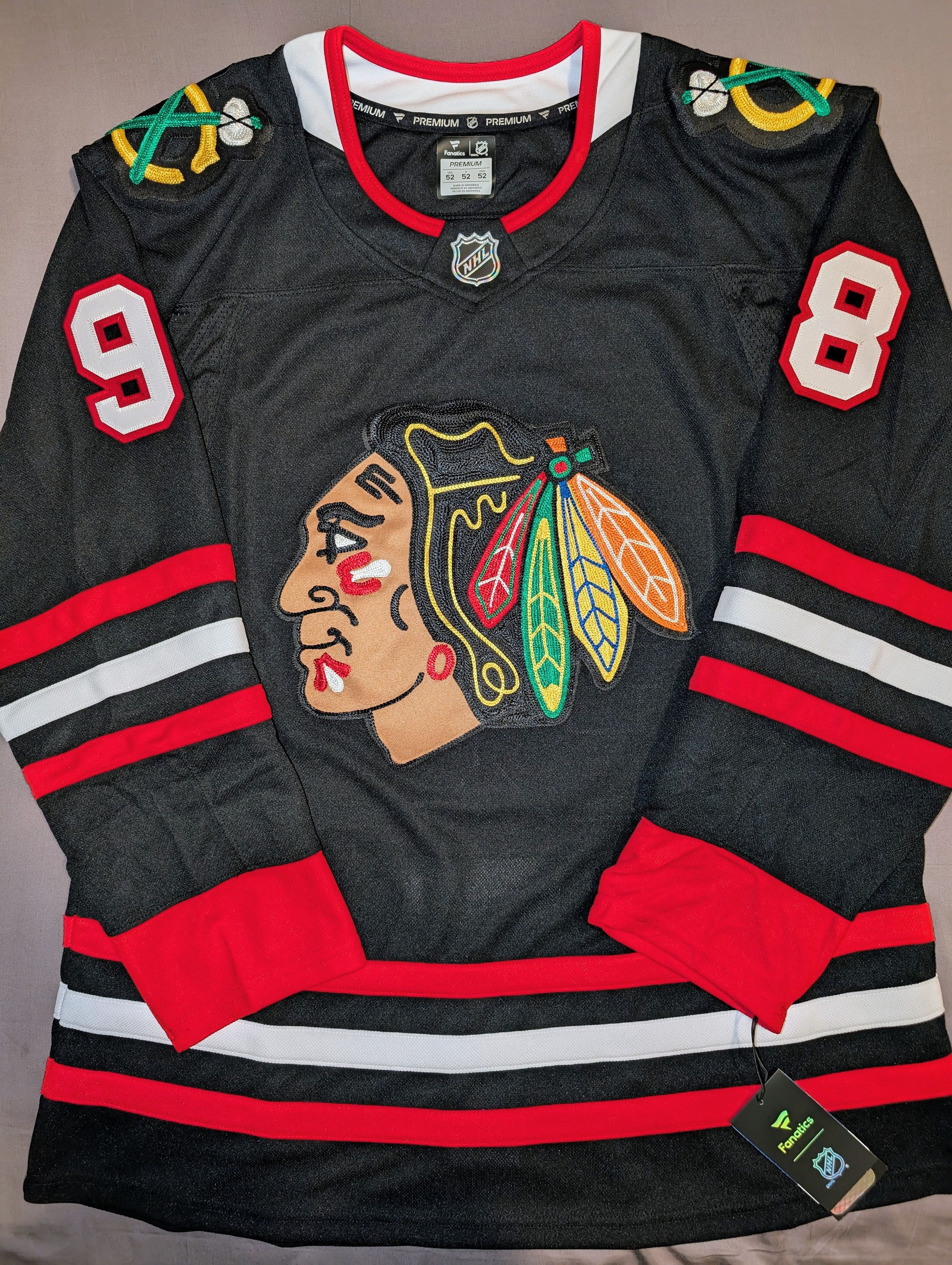 Connor Bedard Chicago Blackhawks jersey Fanatics sz52