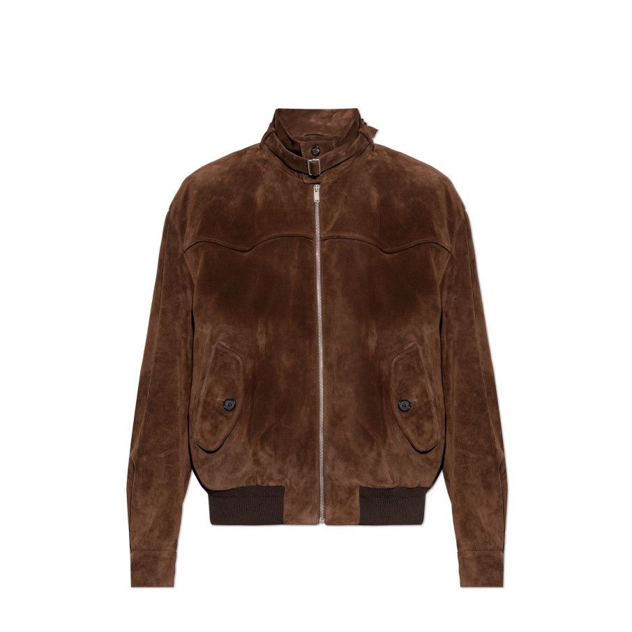 Alexander McQueen ALEXANDER MCQUEEN Brown Suede Jacket New & Authentic (Men's Size US XL / EU 56 / 4 - 1 Preview