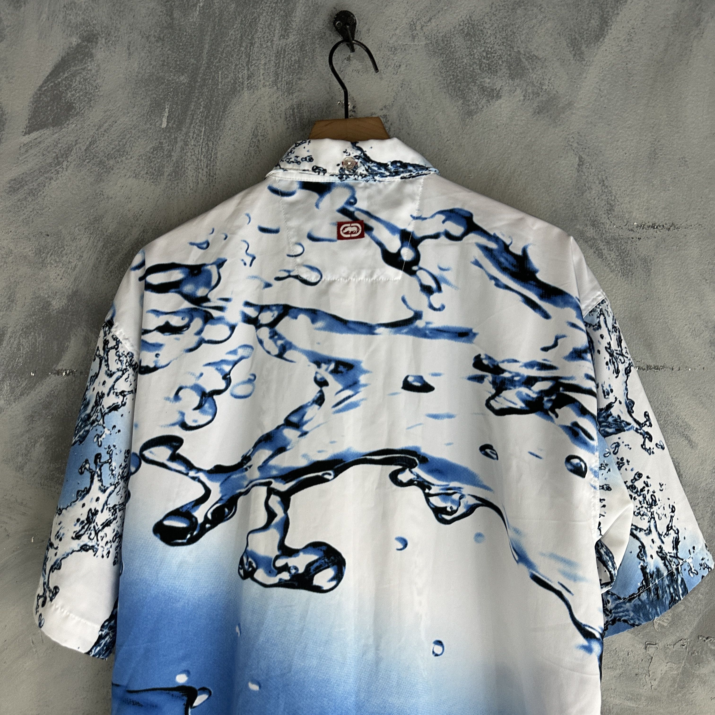 Ecko Unltd. Vtg Ecko Unltd Button Up Shirt Y2K Water Ecko Summer 2000 Size US L / EU 52-54 / 3 - 8 Thumbnail