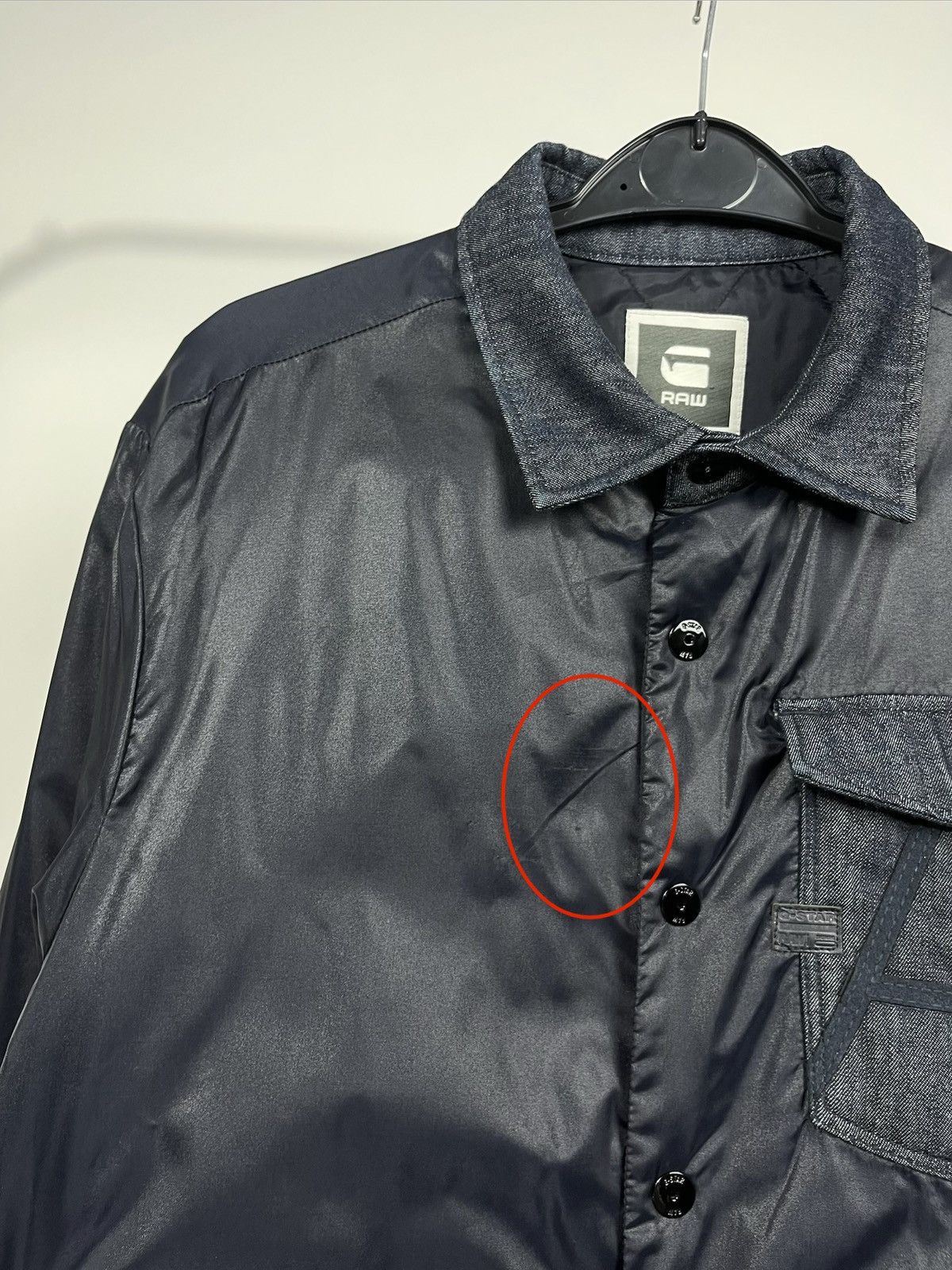 G-Star G-Star RAW Quilted Overshirt Jacket Navy Blue Size L Size US L / EU 52-54 / 3 - 5 Thumbnail