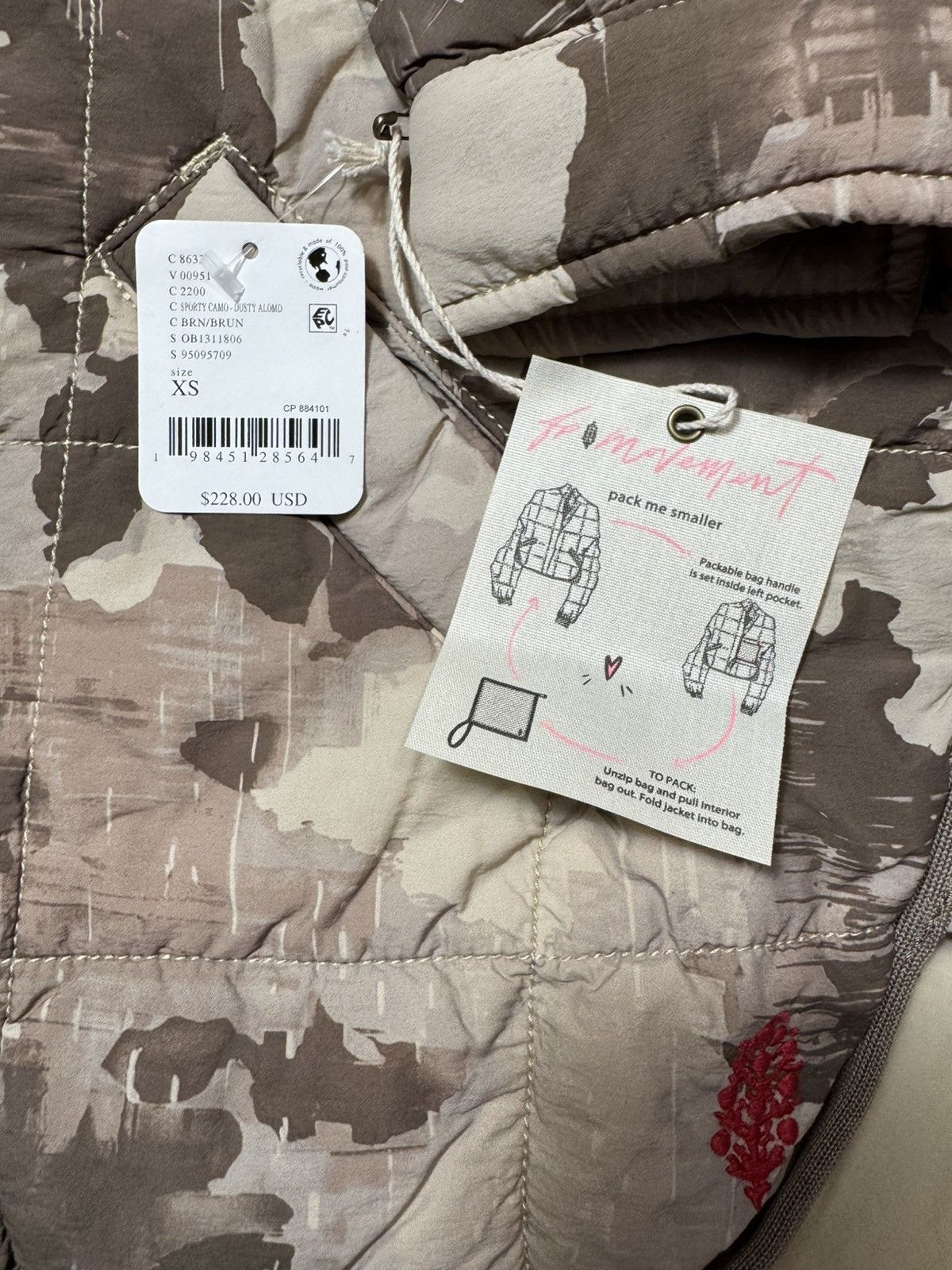 Free People NWT New $228 Free People Pippa Packable Puffer Jacket Size Size XS / US 0-2 / IT 36-38 - 9 Thumbnail