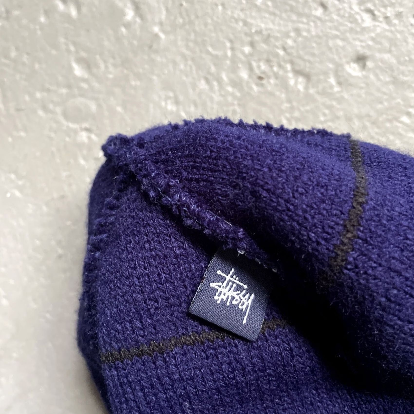 Vintage Vintage Stussy 1990s-Y2K Skateboarding Knit Skully Beanie Link Pattern Cap Size ONE SIZE - 6 Thumbnail