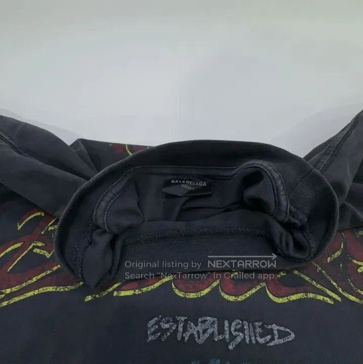Balenciaga Balenciaga Black Graphic Print Short Sleeve T. Size US M / EU 48-50 / 2 - 2 Thumbnail