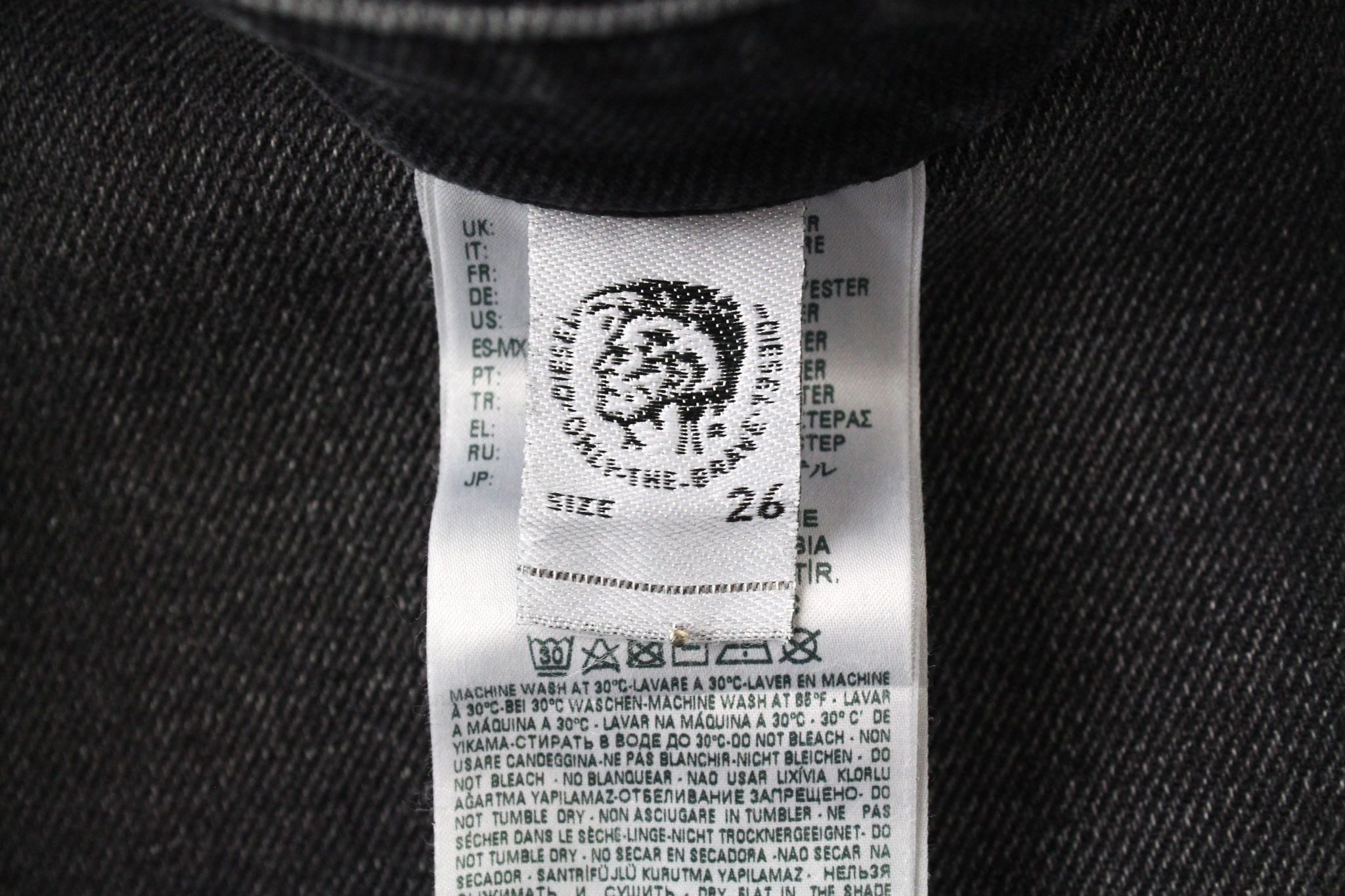 Diesel D-EARLIE 080AP W26/L32 Charcoal Grey Stretch Jeans 69764 Size 26" / US 2 / IT 38 - 7 Thumbnail