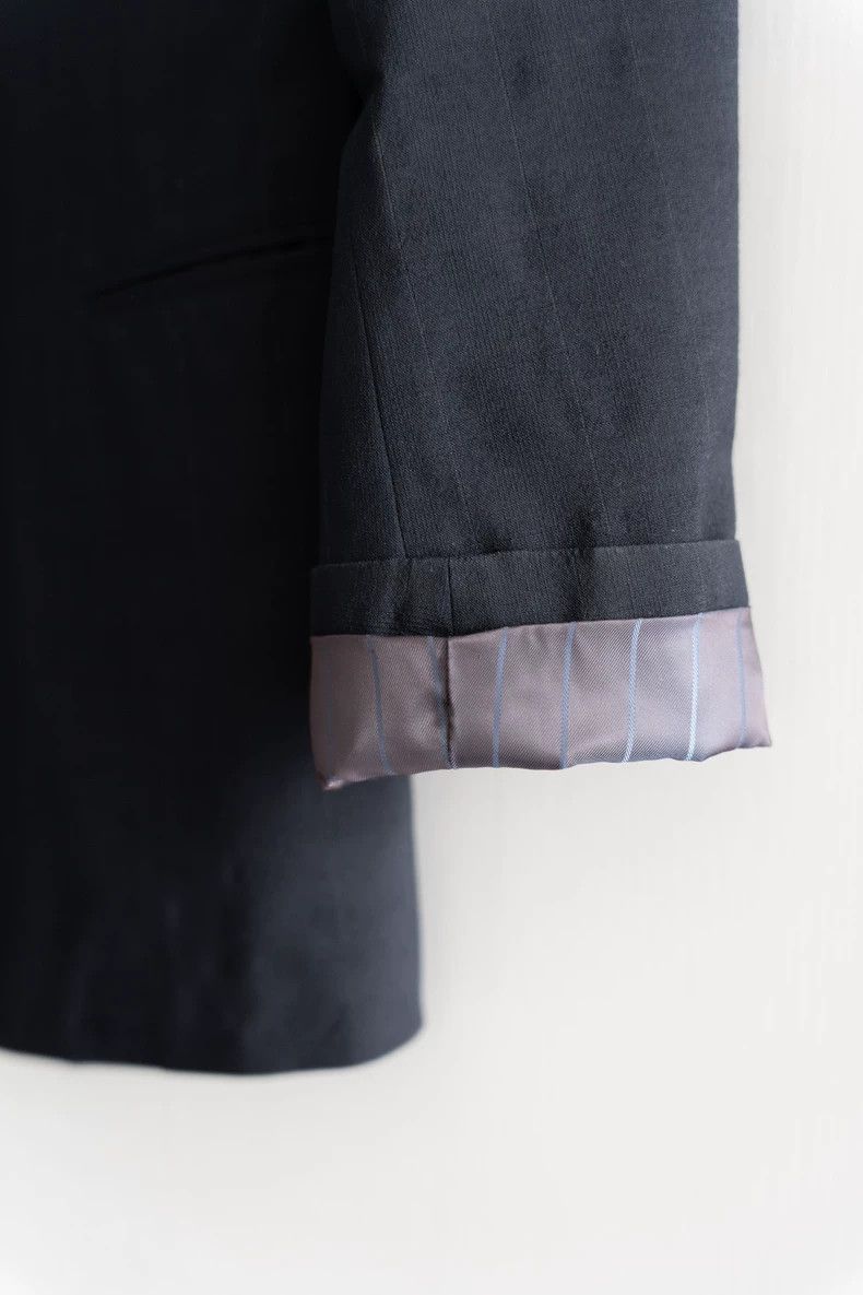Yohji Yamamoto Yohji Yamamoto size 2 16 SS dark plaid blazer 2502-Nextarro Size 36S - 5 Thumbnail
