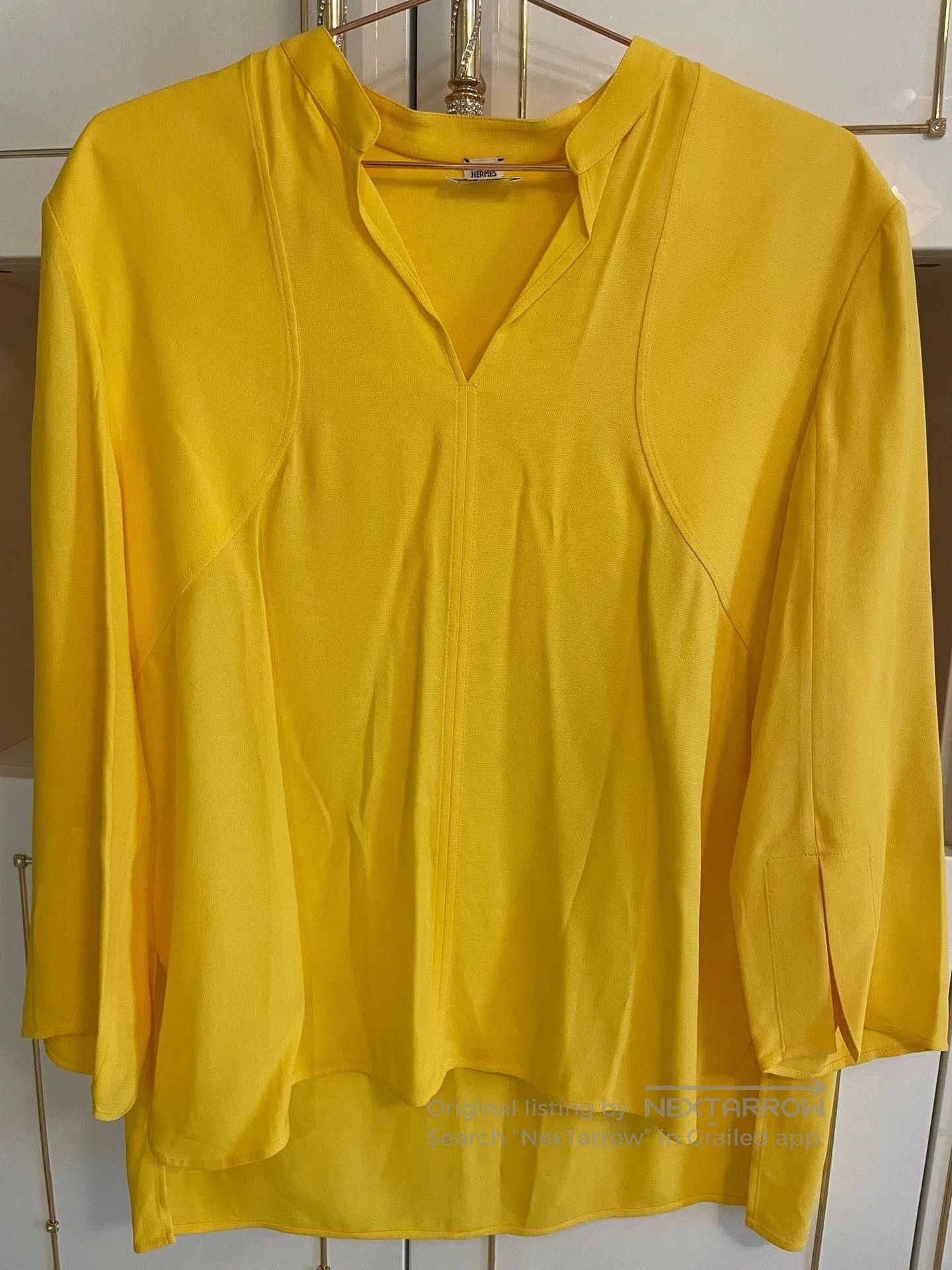 Hermes Hermes Women's Yellow Mandarin Top . Size M / US 6-8 / IT 42-44 - 1 Thumbnail