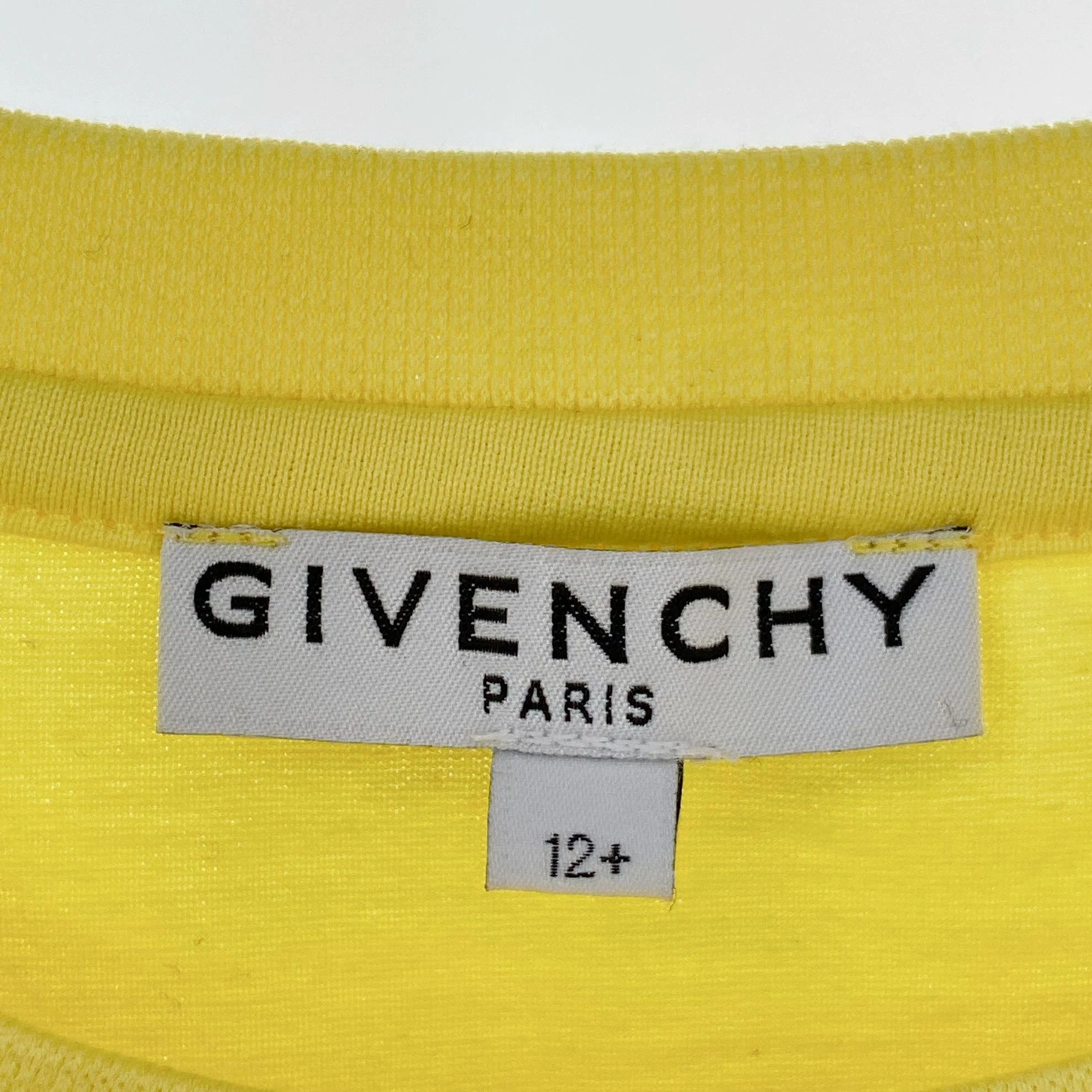 Givenchy Givenchy Yellow Logo 12+ Tee Size XXS / US 00 / IT 34 - 6 Thumbnail