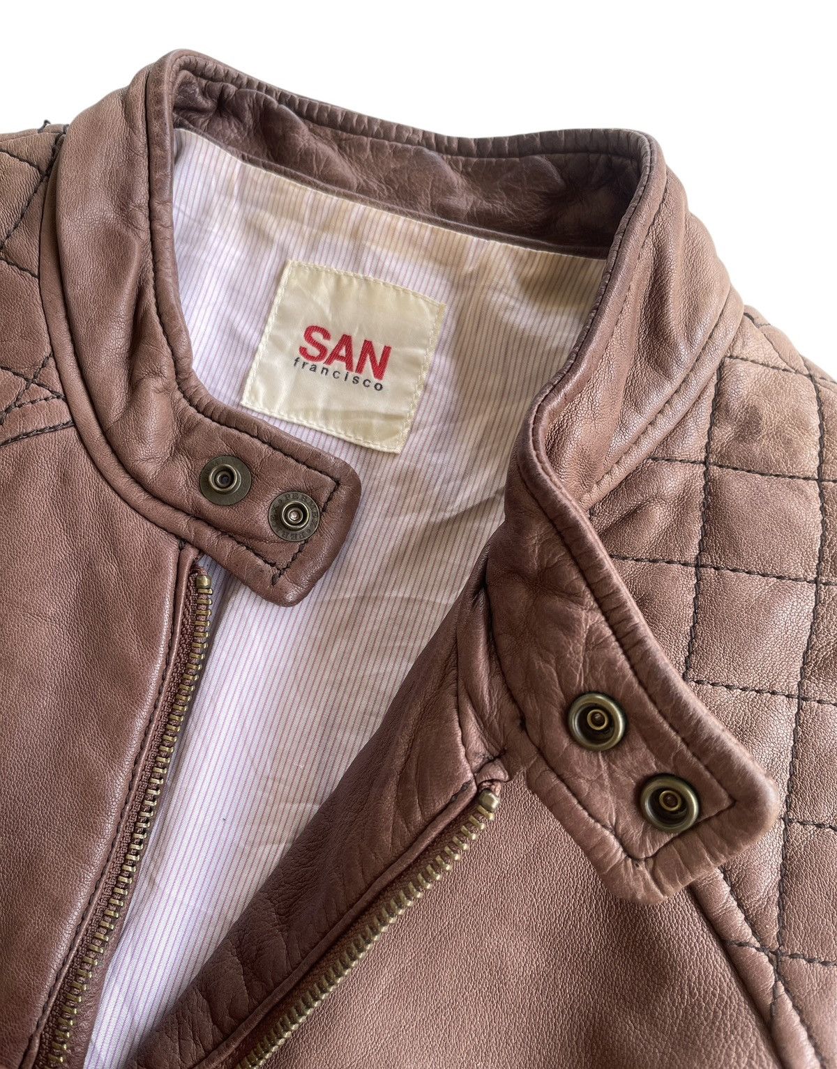 Vintage San Francisco Sheepskin Racer Biker Jacket Size US L / EU 52-54 / 3 - 4 Thumbnail