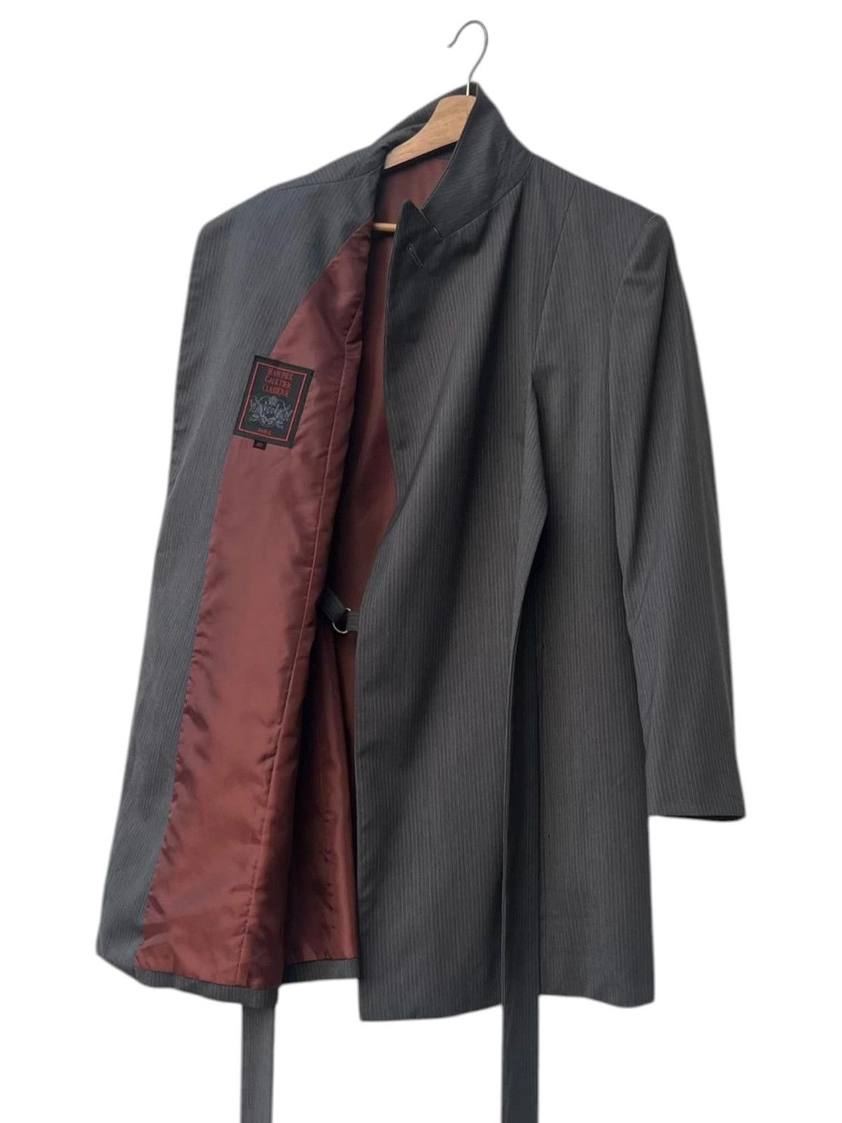Jean Paul Gaultier Archive Jean Paul Gaultier Classique Pinstripe Wrap Jacket Size M / US 6-8 / IT 42-44 - 5 Thumbnail