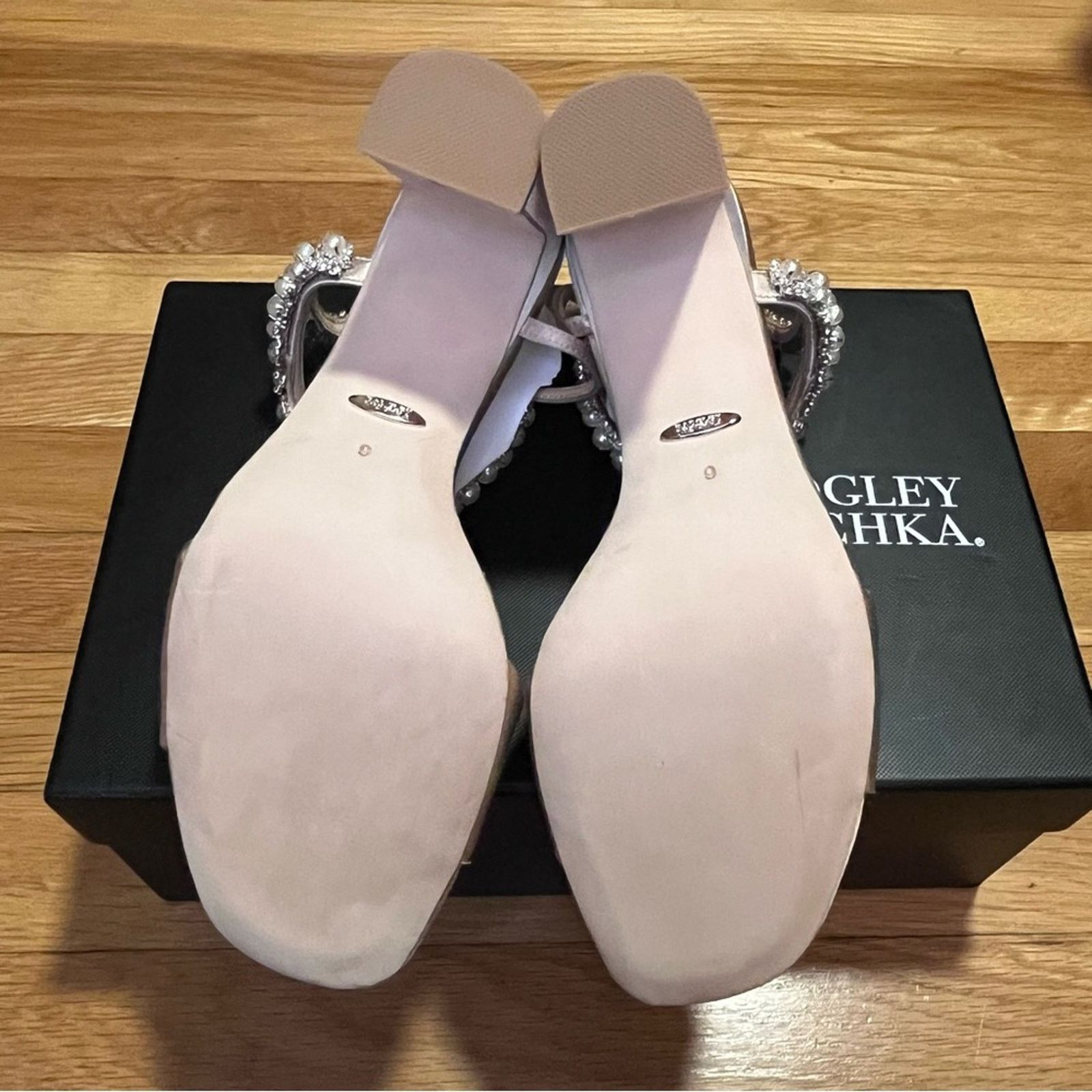 Badgley Mischka Badgley Mischka Korina Satin Heeled Sandals - Size 9 Size US 9 / IT 39 - 6 Thumbnail