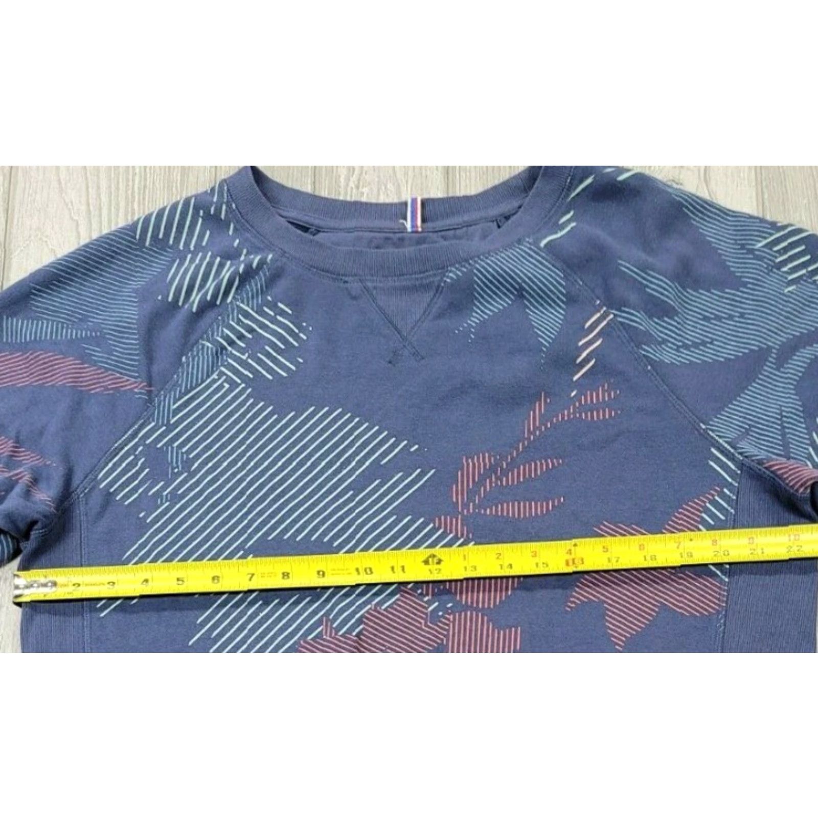 Champion Champion Heritage Sweatshirt Women's L Crew Neck Long Sleeve Print Blue Cotton Polyester Terry Heritage Floral Logo Retro All Seasons Size L / US 10 / IT 46 - 7 Thumbnail