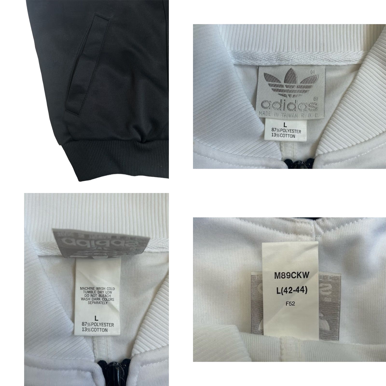Adidas VINTAGE adidas Track Jacket Mens Large 80s Black Light-weight 80s Style Embroidered Logo Zip Pockets NWT Deadstock Size US L / EU 52-54 / 3 - 8 Thumbnail
