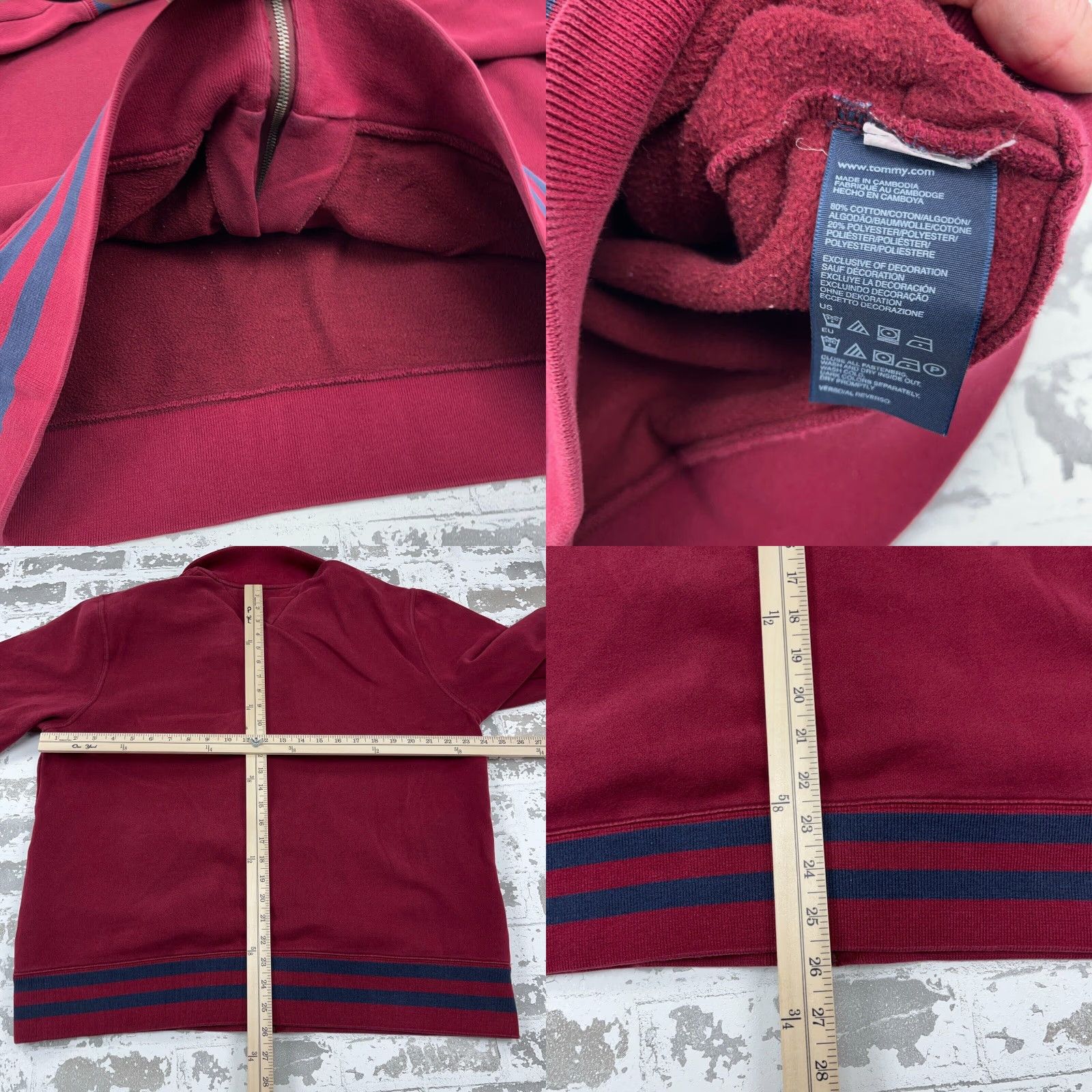 Tommy Hilfiger Tommy Hilfiger Sweater Cardigan Men XL Red Blue Fleece Jacket Full Zip Crest 2XL Size Regular Cotton Knit Style Classic Pattern Solid Size US XXL / EU 58 / 5 - 8 Thumbnail