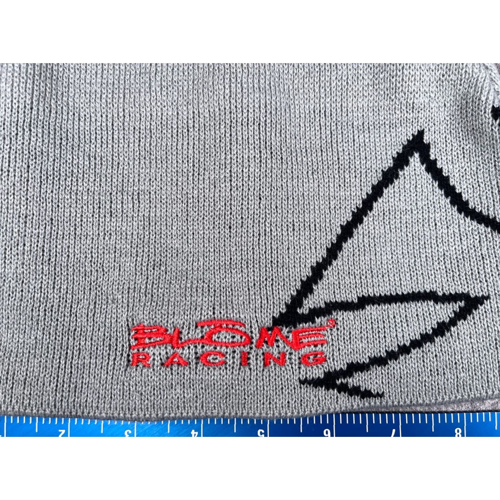 Vintage Biome Racing Beanie Toque Adult One Size Gray Knit 100% Acrylic Ski Outdoors Size ONE SIZE - 2 Thumbnail