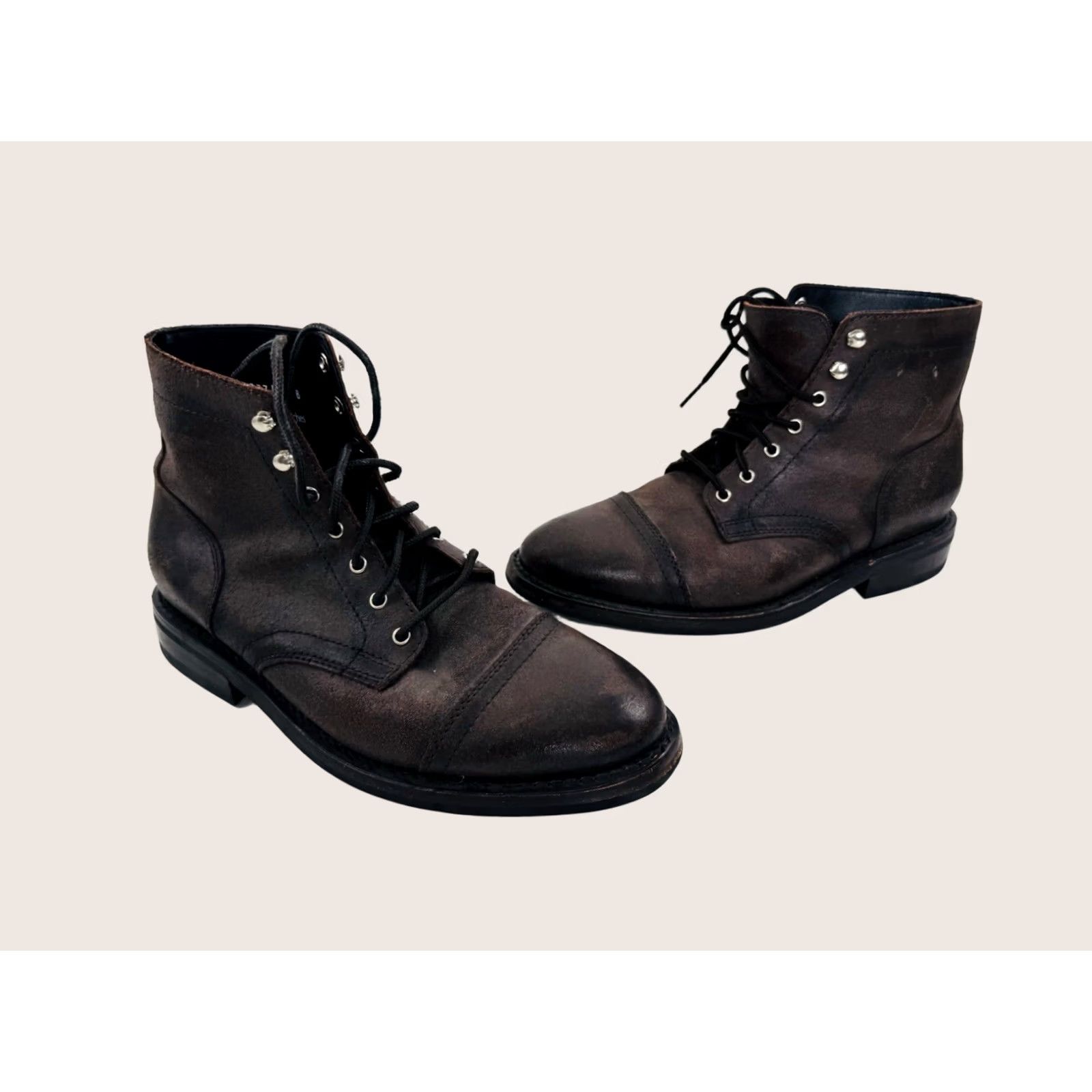 Vintage THURSDAY Boots Chukka Cap Toe Leather Leather Mens 9.5 Brown 6 Size ONE SIZE - 1 Thumbnail