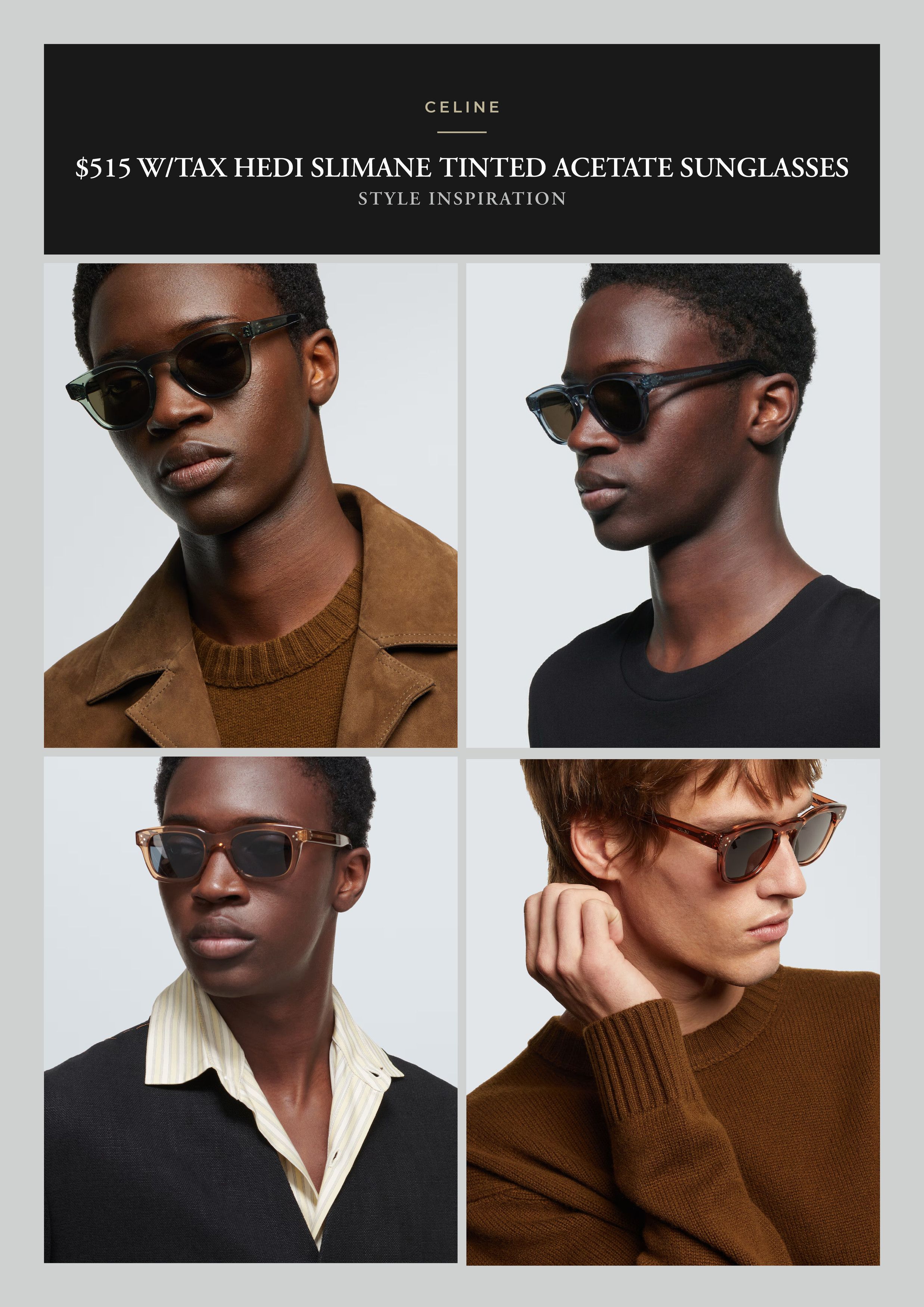 Celine Coveted Effortless Cool NEW $515 w/tax CELINE Tinted Acetate Size ONE SIZE - 5 Thumbnail