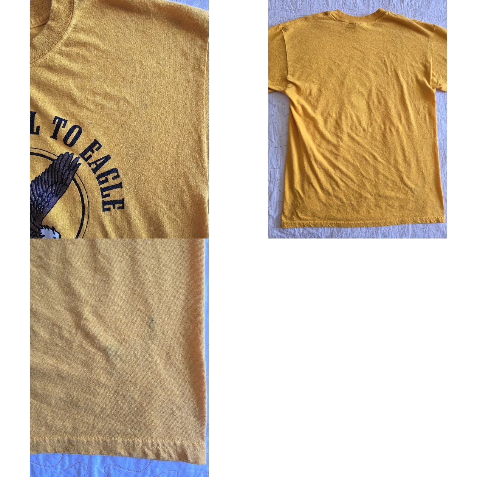Gildan VINTAGE 90s Y2K Eagle Scouts Tshirt Marysville Michigan Adult Large Yellow Gildan Graphic Tee Unisex Short Sleeve Men's Womens Size US L / EU 52-54 / 3 - 8 Thumbnail