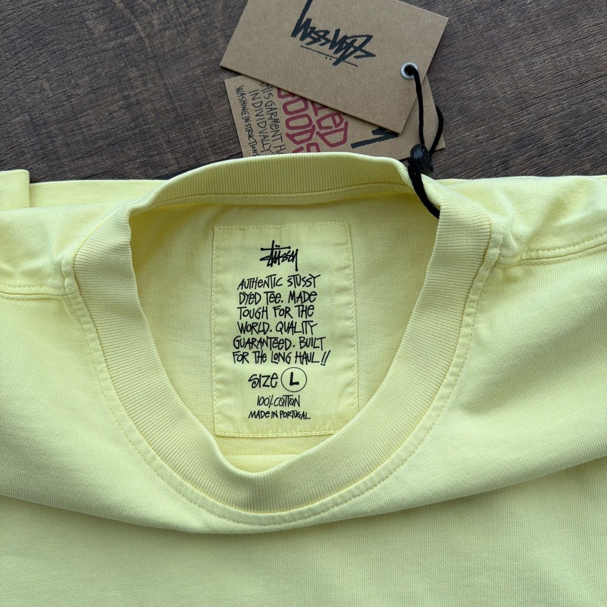 Stussy Stussy Garment Dyed Tee yellow Size US L / EU 52-54 / 3 - 3 Thumbnail