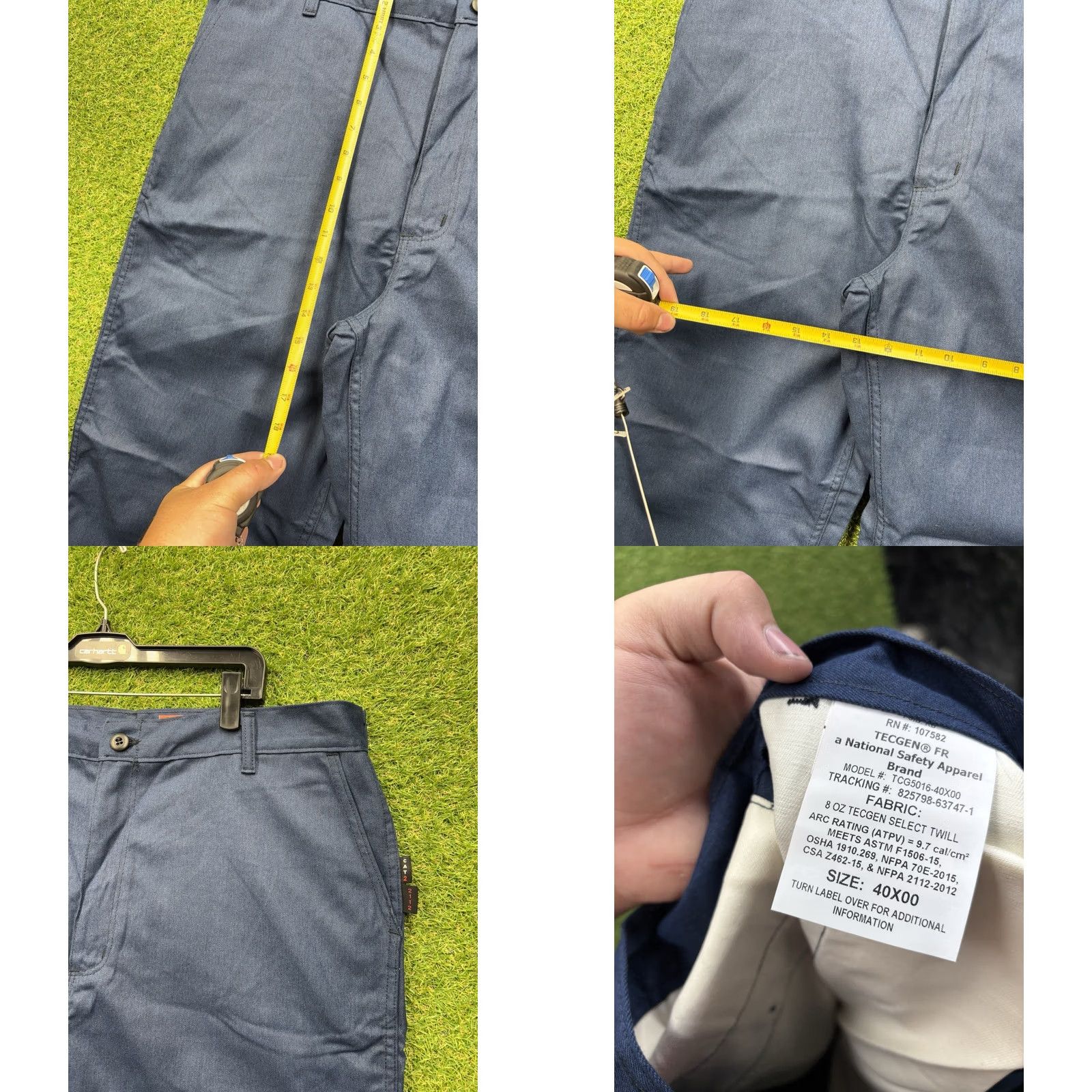 Vintage Tecgen FR Westex Pants Mens 40x30 Cargo Work Flame-Resistant Cotton Nylon Blue 40 Mens Size US 40 / EU 56 - 8 Thumbnail