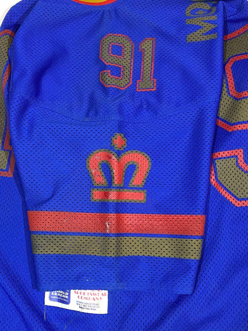 NFL × Vintage Vintage 1991 Official London Monarchs Football Jersey Size US XL / EU 56 / 4 - 8 Thumbnail
