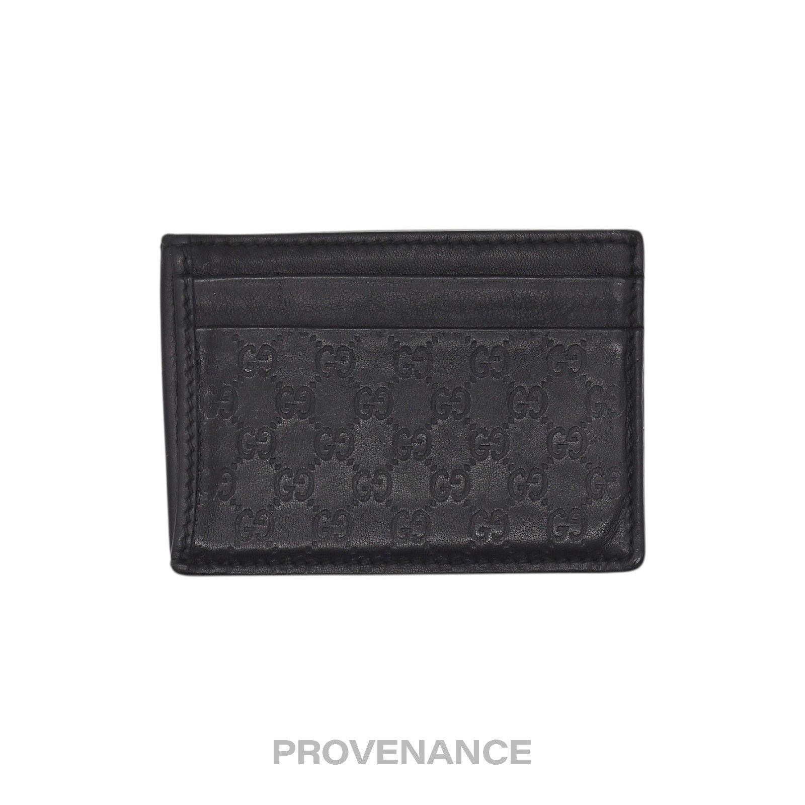 Gucci 🔴 Gucci Card Holder Wallet - Black MicroGuccissima Size ONE SIZE - 1 Thumbnail
