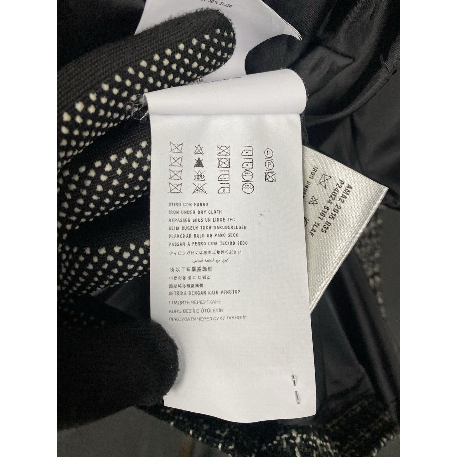Prada Prada Women's Black Wool Silk Checked Blazer Jacket Size 40 Size S / US 4 / IT 40 - 13 Thumbnail