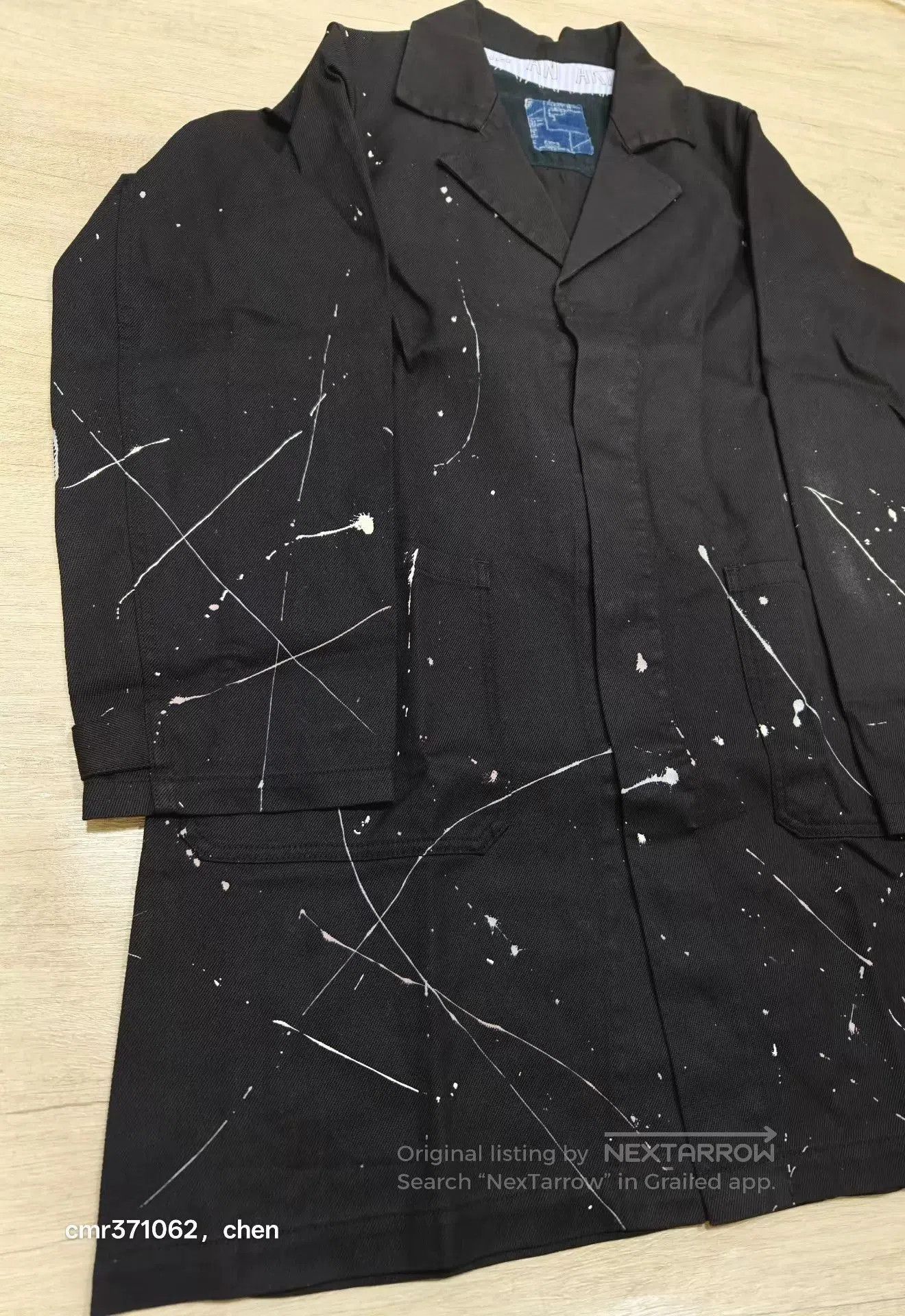 Visvim Black Paint Splatter Long Coat Size M. Size US M / EU 48-50 / 2 - 4 Thumbnail