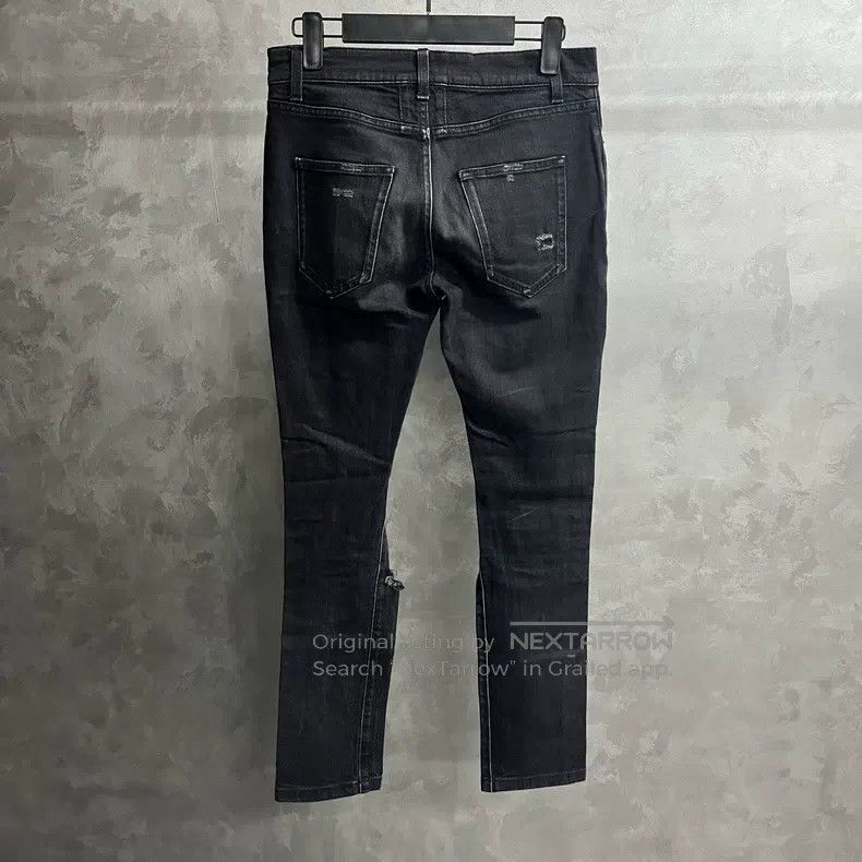 Saint Laurent Paris Saint Laurent Paris Classic Black Destroyed Mid Rise Denim Size US 28 / EU 44 - 3 Thumbnail
