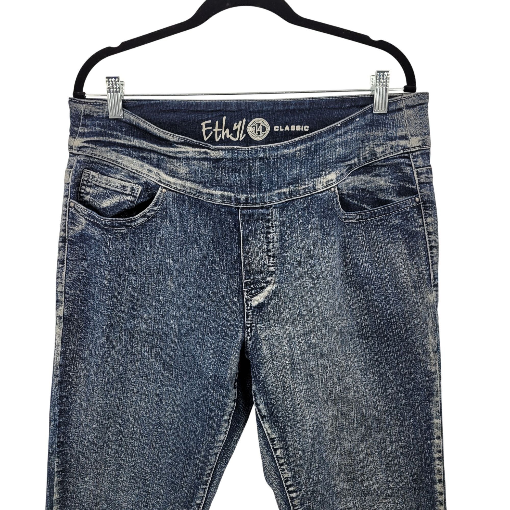 Other Ethyl Classic Womens Stretch Denim Jeans Sz 14 Mid-Rise Slim Size 36" / US 14 / IT 50 - 4 Thumbnail