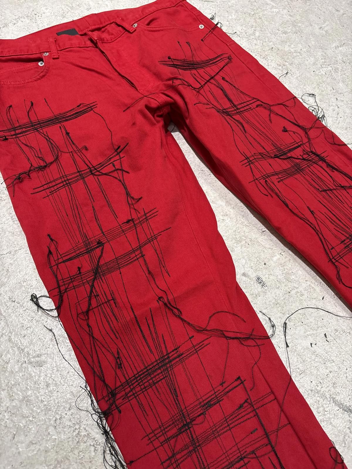 Dior Dior Homme Red Stitch Denim Size US 33 - 3 Thumbnail