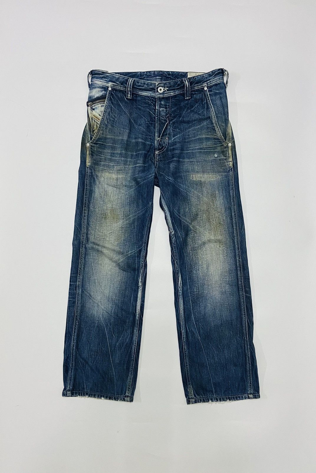 Diesel Diesel PHEYO 008SS Cinch Back Buckle Denim Jeans Men's Size US 29 - 1 Thumbnail