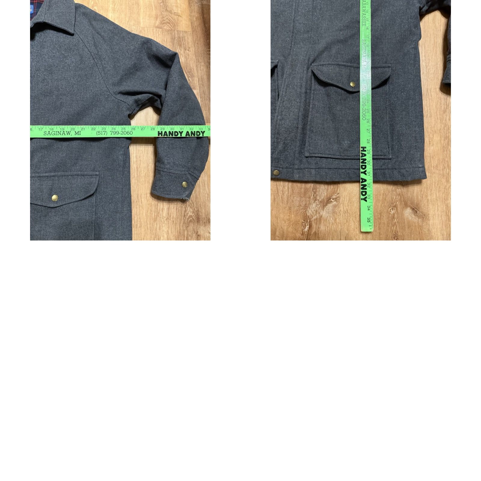 Pendleton VINTAGE Pendleton Mens XL Gray Thinsulate 100% Virgin Wool Coat Made In USA *FLAWS Size US XL / EU 56 / 4 - 9 Thumbnail