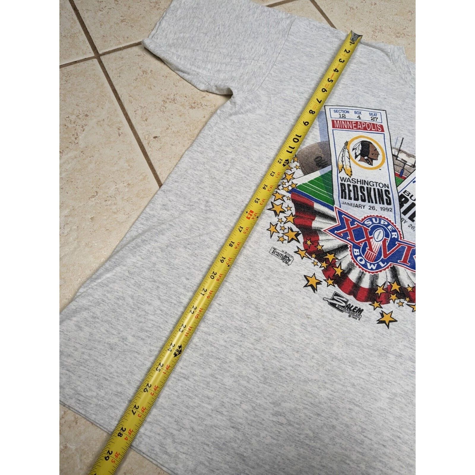 Other Vtg 1992 Washington Redskins Buffalo Bills Super Bowl Shirt Size US XL / EU 56 / 4 - 6 Thumbnail