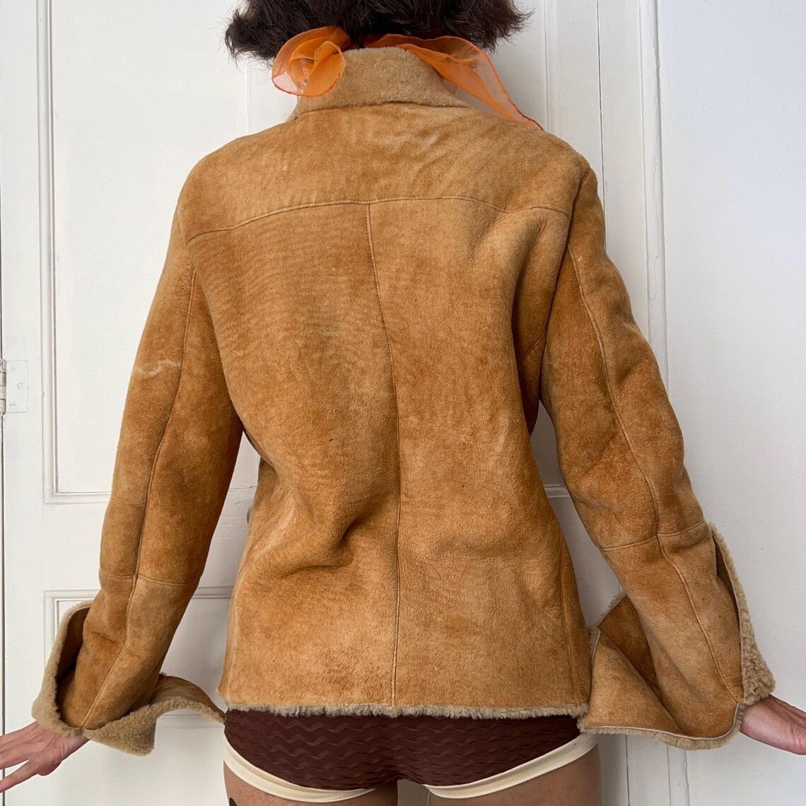 Vintage Lambskin Shearling Jacket Coat Size M / US 6-8 / IT 42-44 - 2 Thumbnail