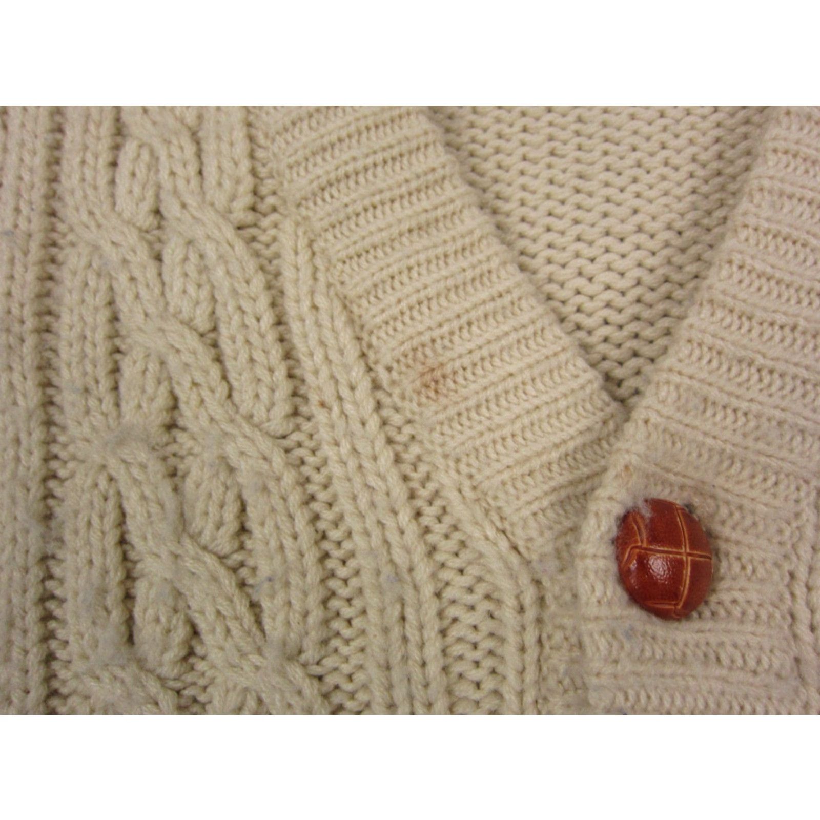 Vintage VINTAGE Oakton Cardigan Shirt Mens Small Beige V-Neck Cable Knit 90s Beige Oakton Limited Cardigan Mens Small Beige V-Neck 90s Shirt Size US S / EU 44-46 / 1 - 7 Thumbnail