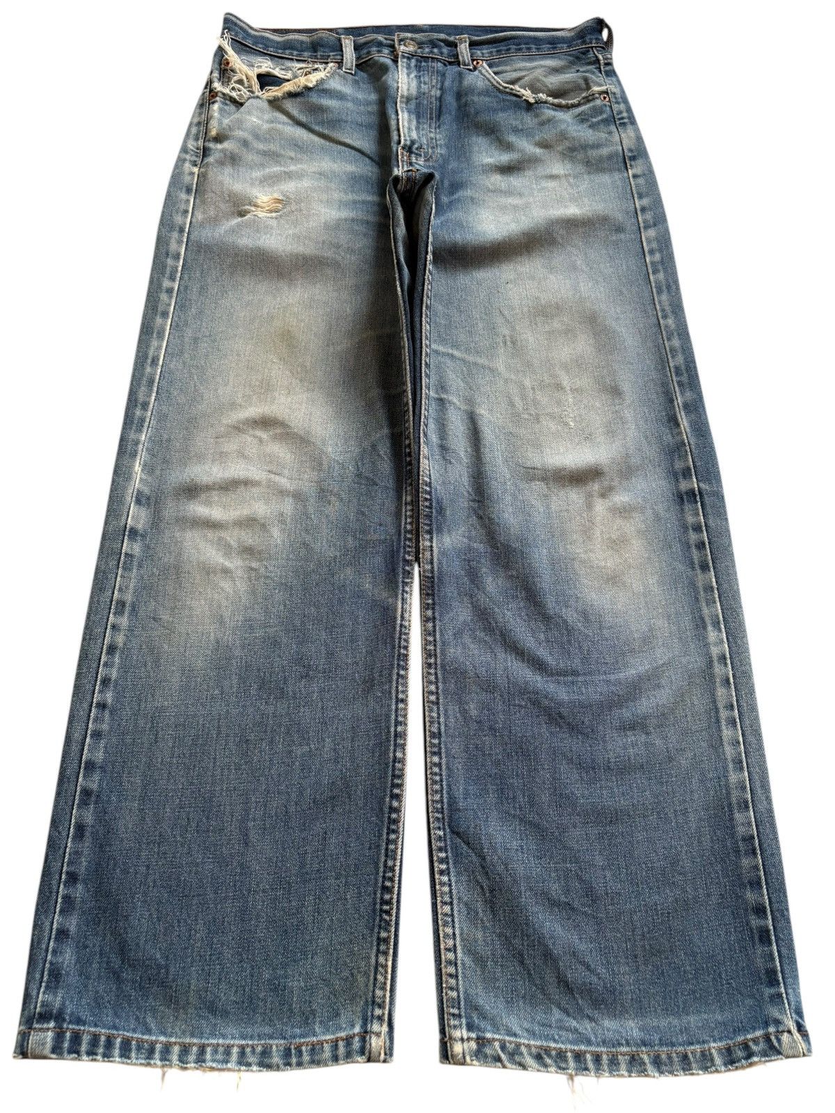 Levi's Vintage 90s Levis 512 Mud Wash Distress Baggy Jeans Size US 33 - 1 Thumbnail