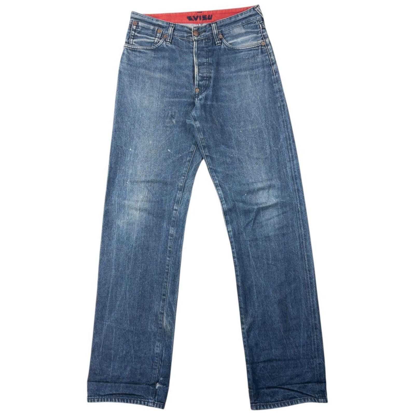 Evisu Vintage 2000s Evisu Embossed Double Gull Denim Jeans SizeW30 Size US 30 / EU 46 - 3 Thumbnail